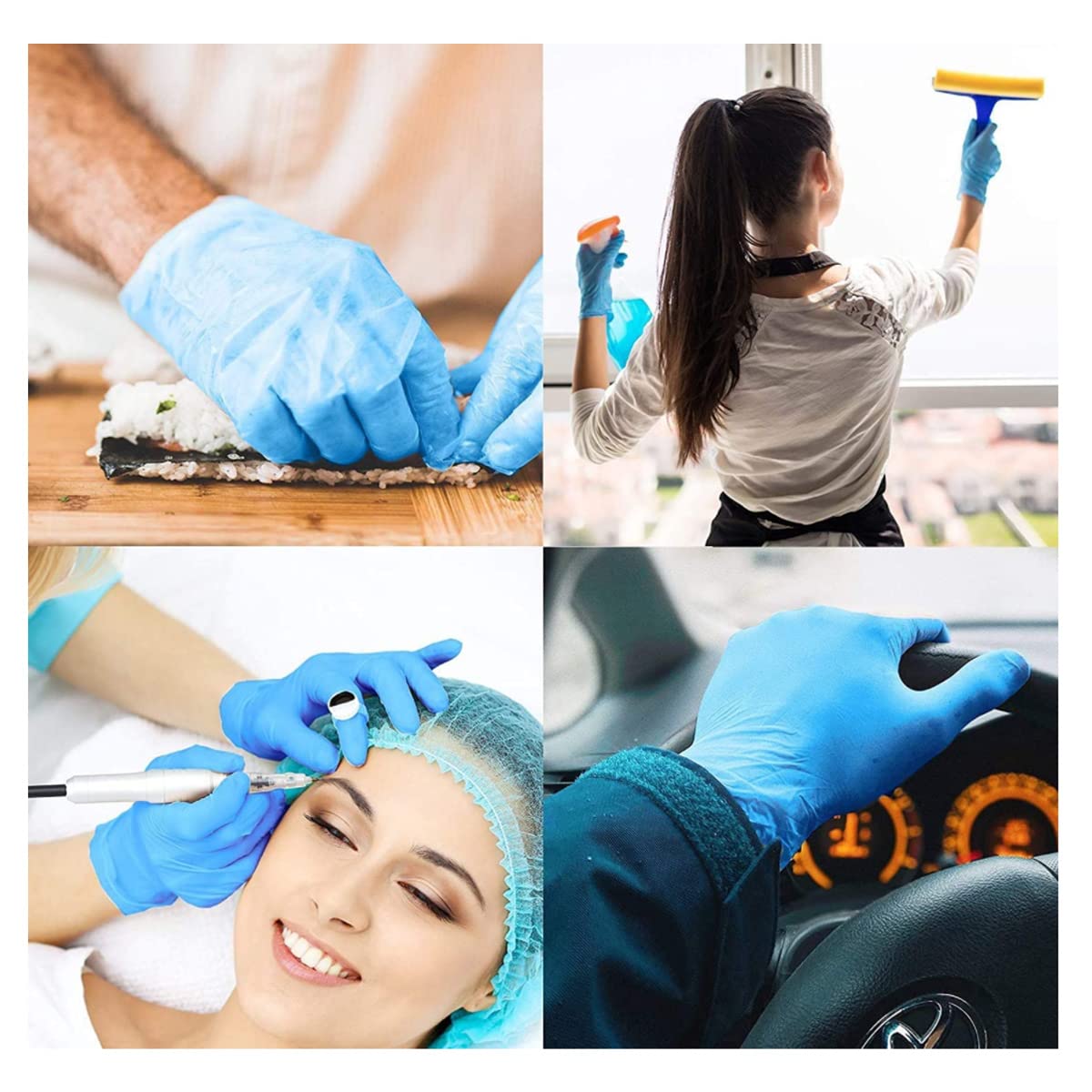Basic Medical Synmax Vinyl Exam Gloves - Latex-Free Powder-Free Medium BMPF-3002