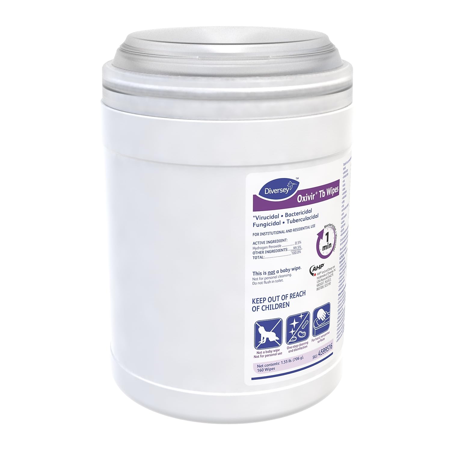 Oxivir Tb 4599516 Disinfectant Wipes 160 WipesCanister