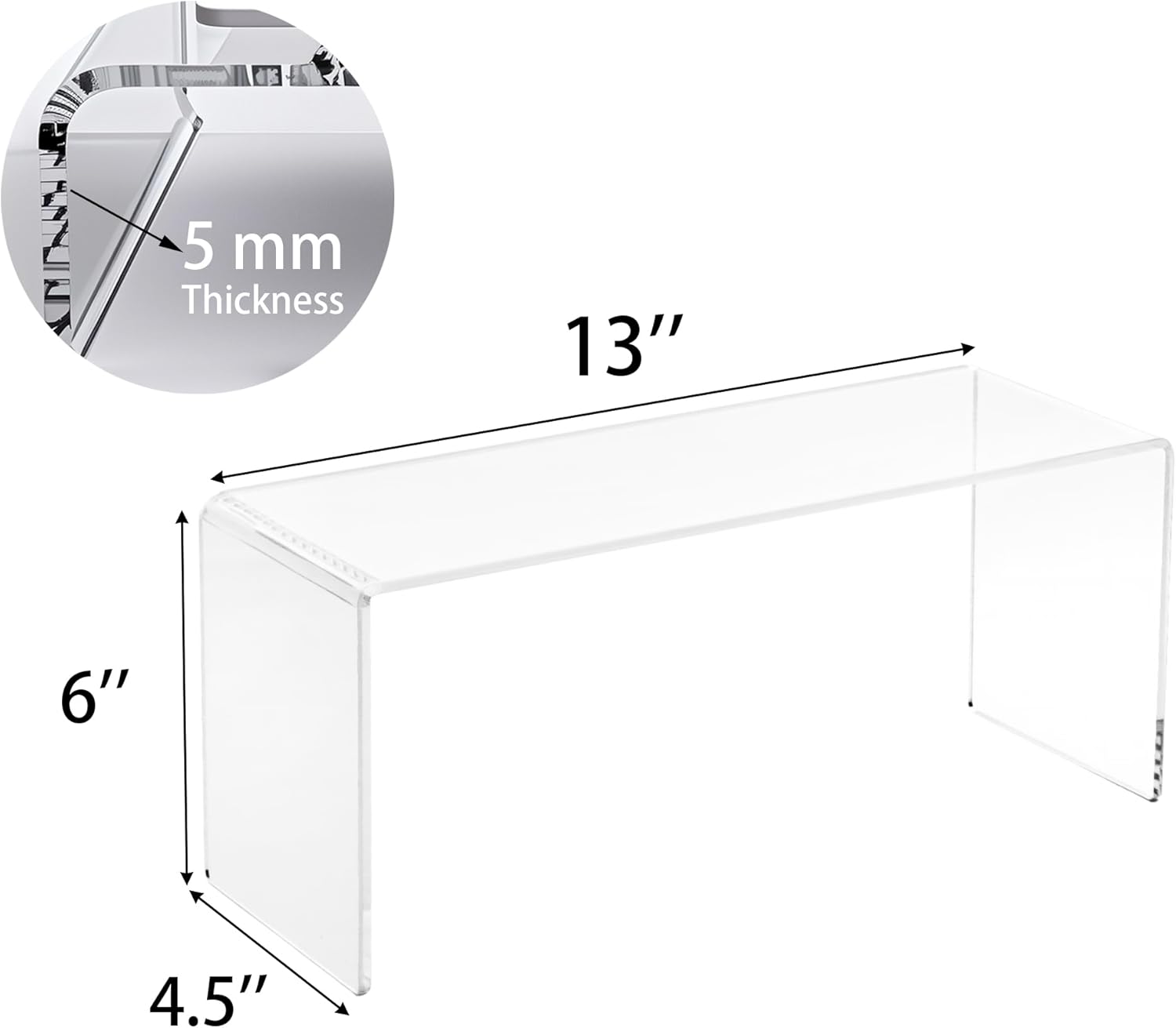 CLAY TONIC Acrylic Display Risers 4-Pack