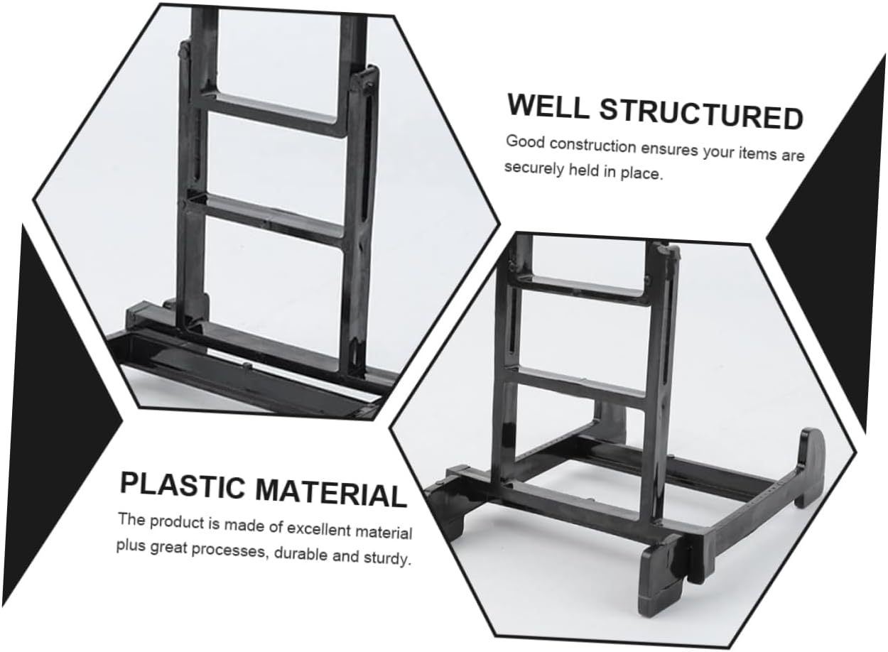PRETYZOOM 5pcs Plastic Plate Display Stand Easel