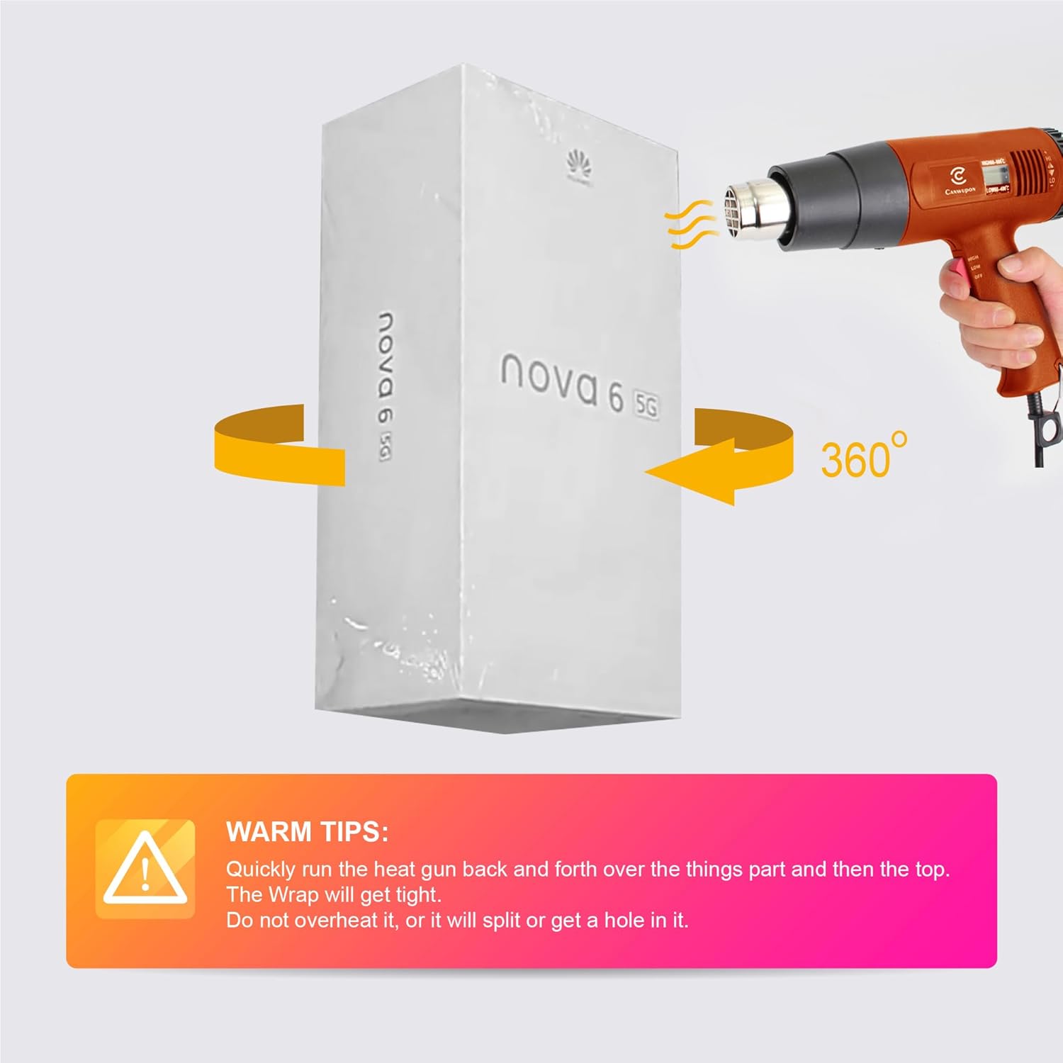 CANWUPON Shrink Wrap Bags 100Pcs 6x8 Inches Clear PVC Heat Seal for Soap Sleeve Packaging