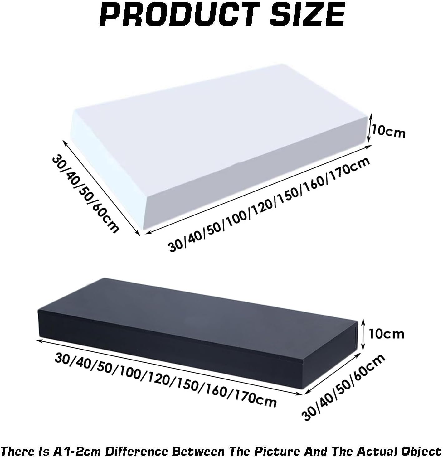 Square Display Pedestal Stand 440 Lbs Load White 30x30x10cm