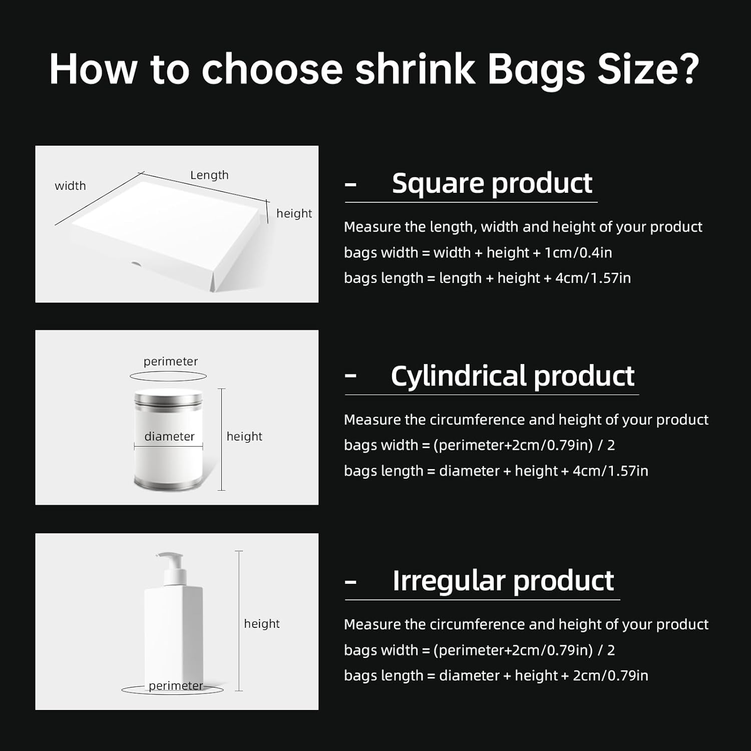 R-PACK 200 Piece 8x12 Heat Shrink Bags