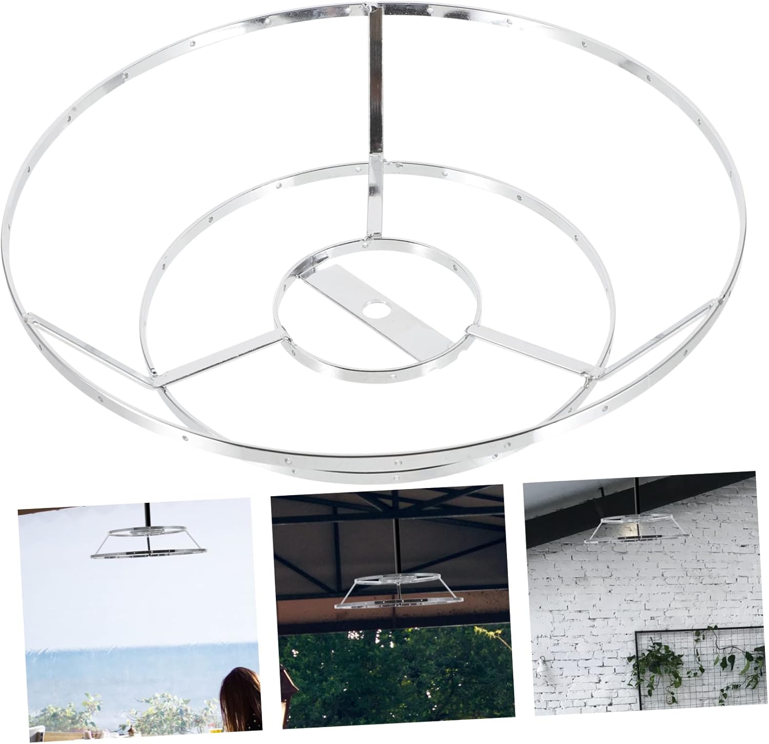 DOITOOL DIY Lampshade Frame for Pendant Lights Custom Home Decor Accessory Easy Assembly
