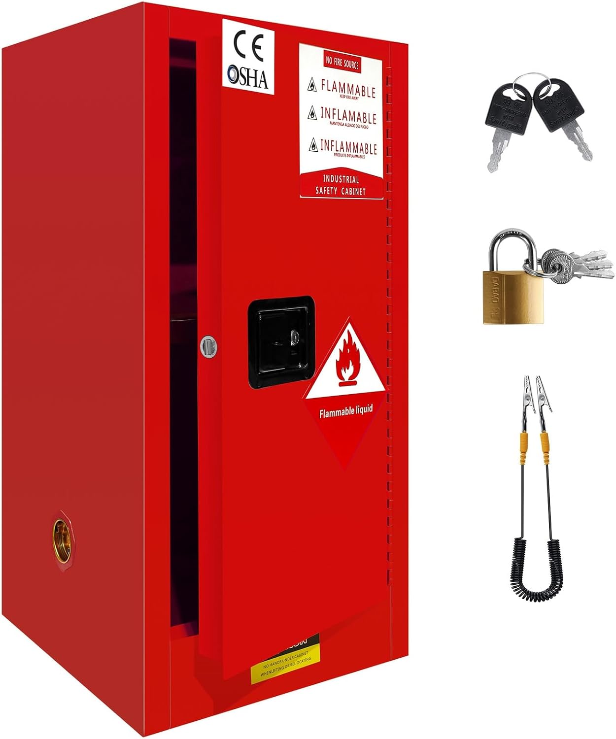 30 Gallon Flammable Safety Cabinet with 3-Point Lock
