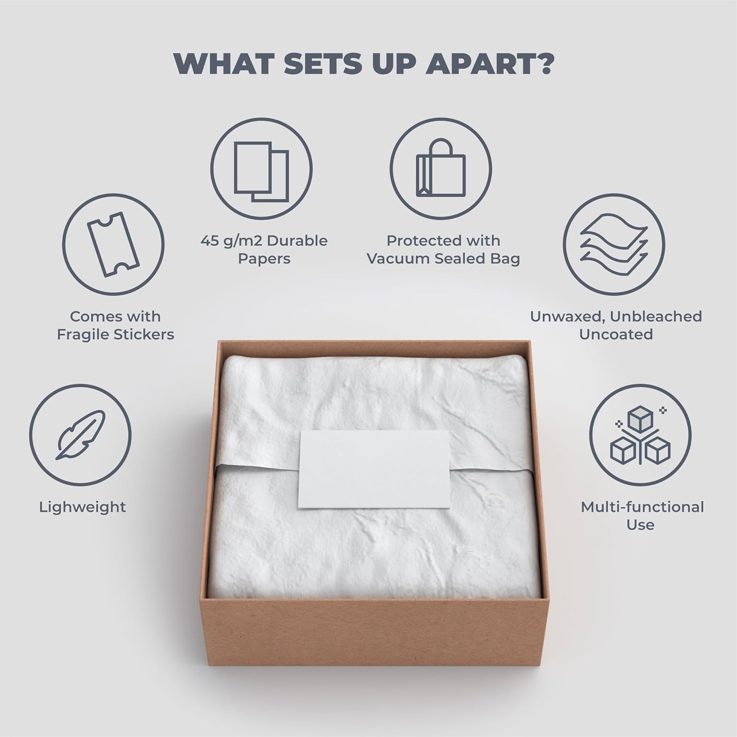 Fabricube 800 Sheets Blank Packing Paper 20 lb Bulk