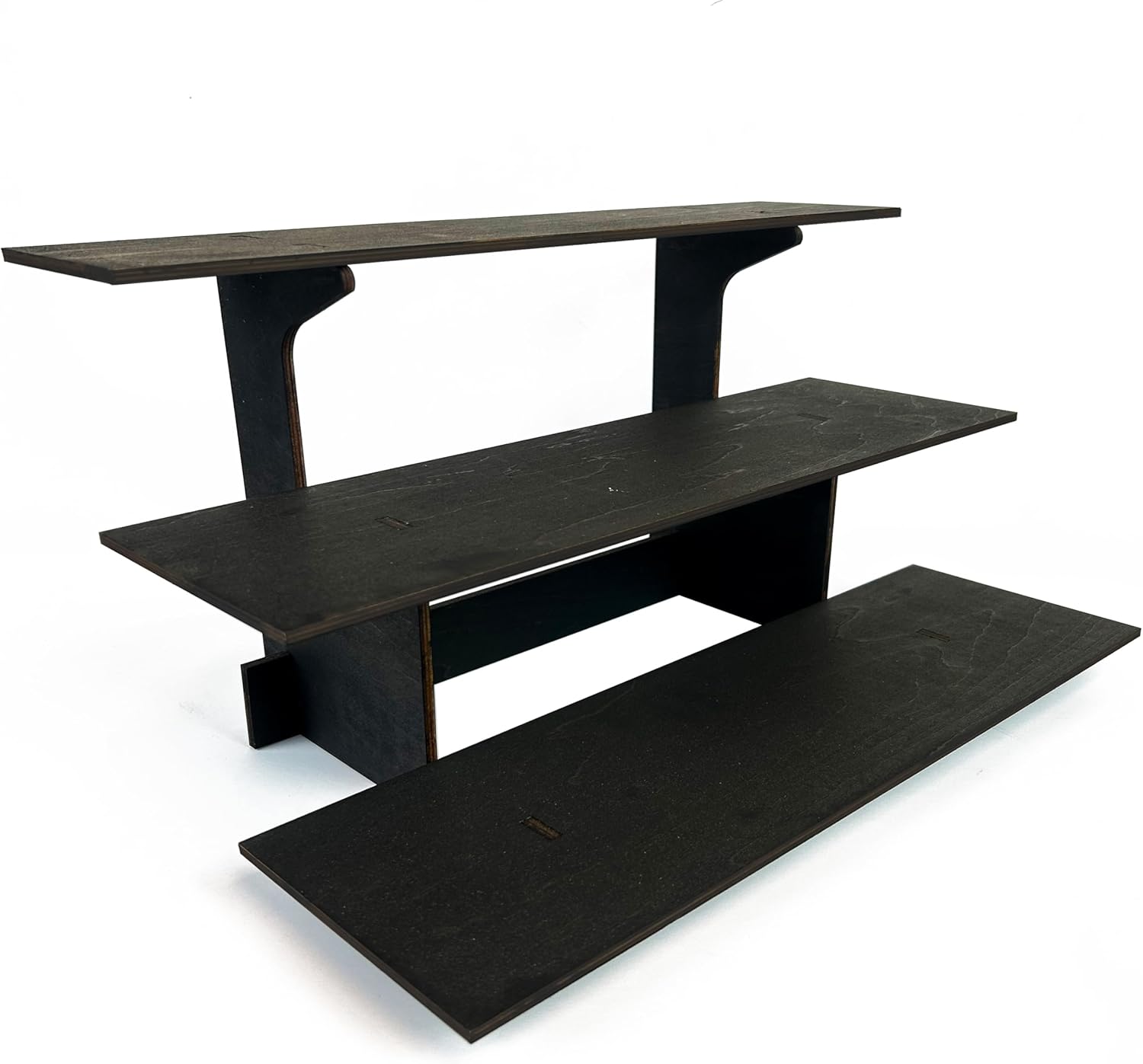 3-Tier Straight Retail Display Stand with Shelves
