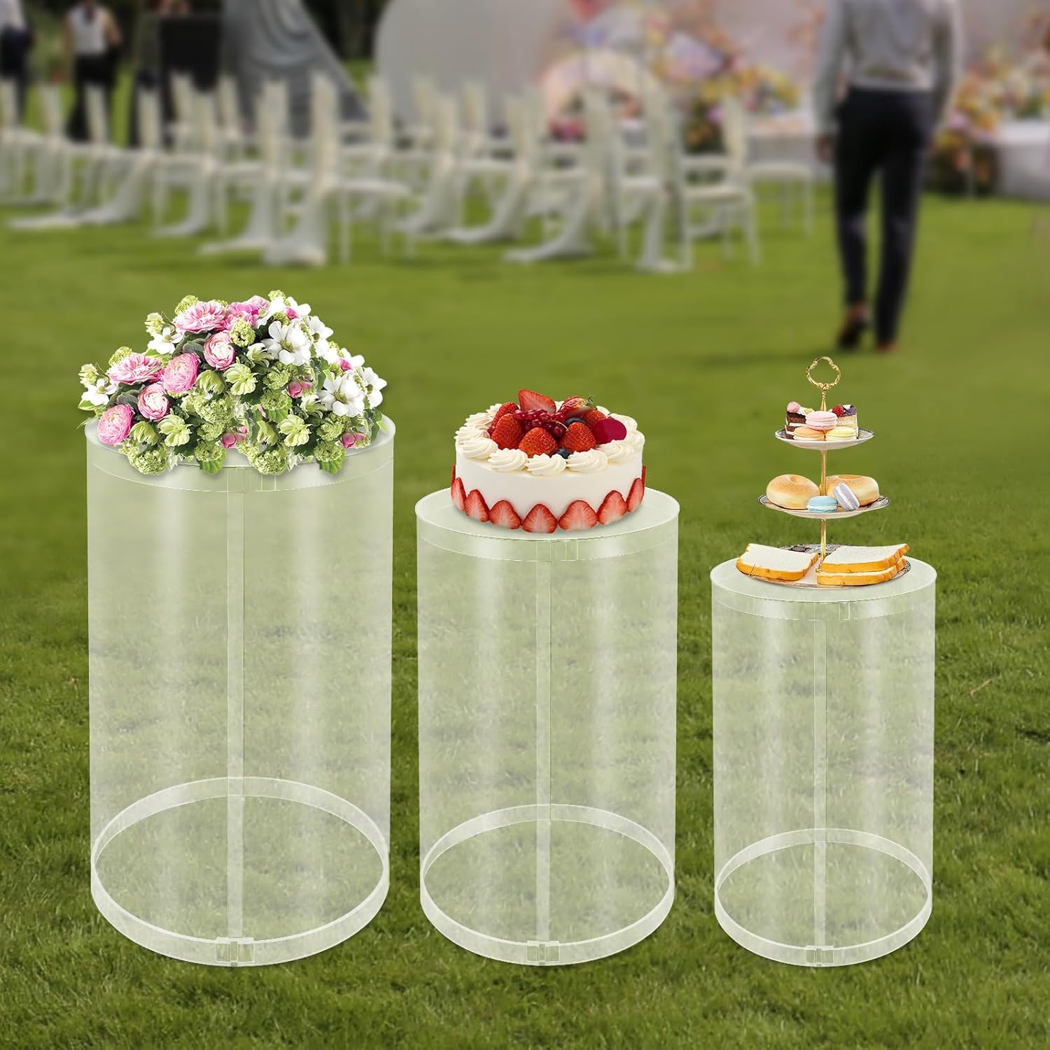 Gworobie Cake Pedestal Stand Set of 3