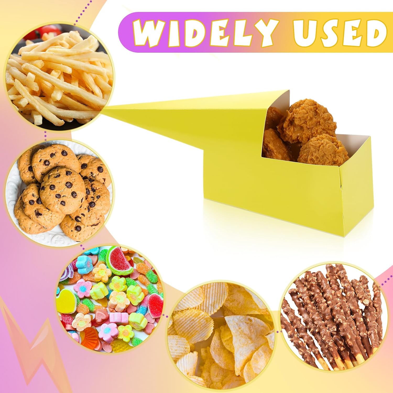 10 Pcs Yellow Lightning Bolt Candy Boxes for Parties