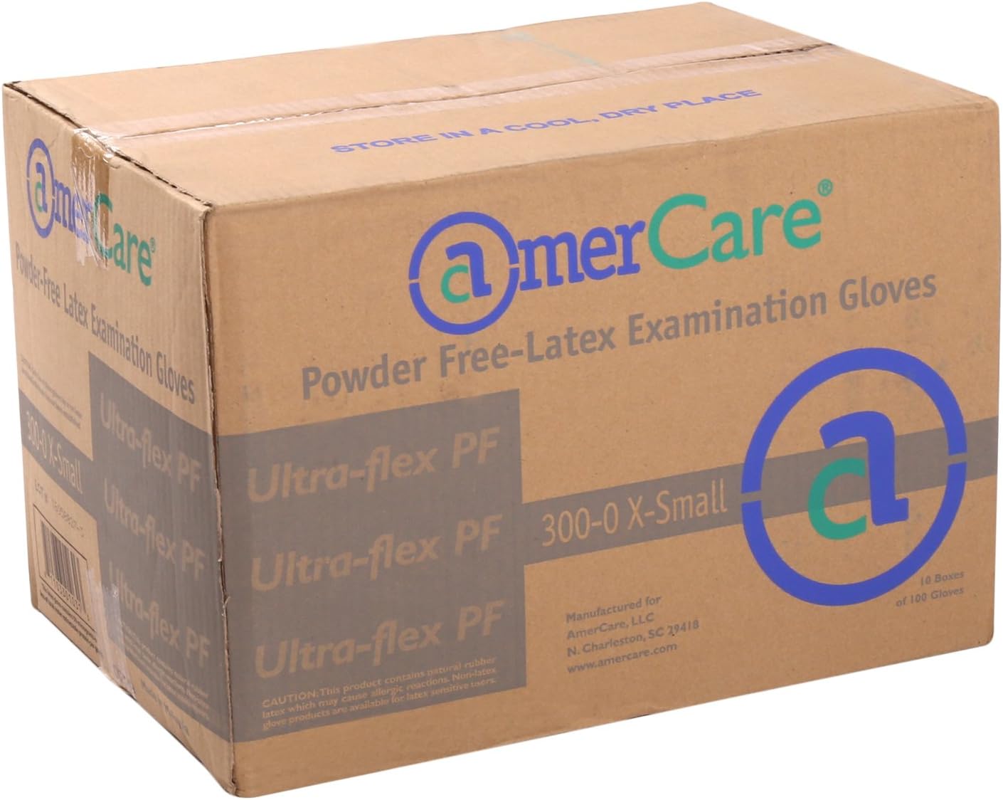 AmerCare Ultra Flex Powder Free Latex Exam Gloves
