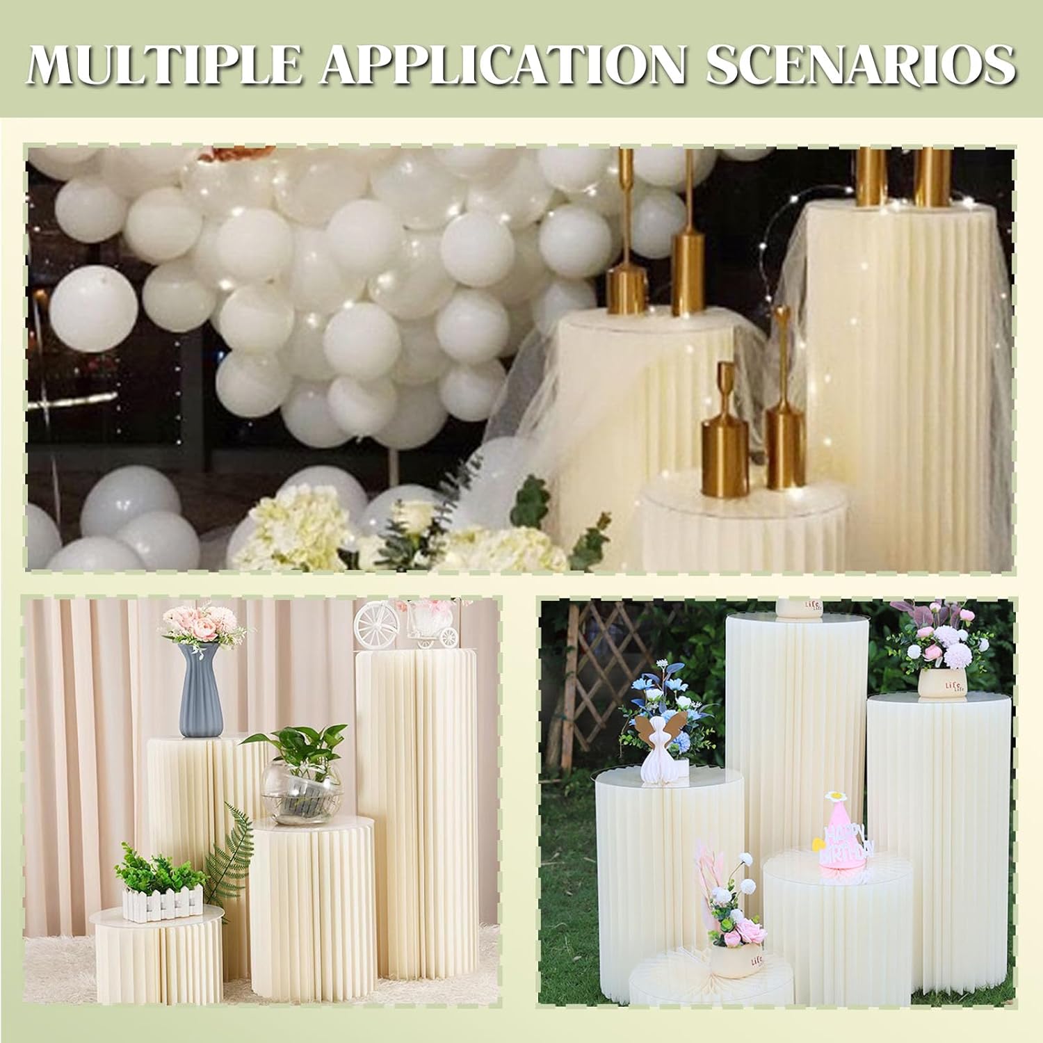 6 Pack Buffet Risers for Dessert Displays