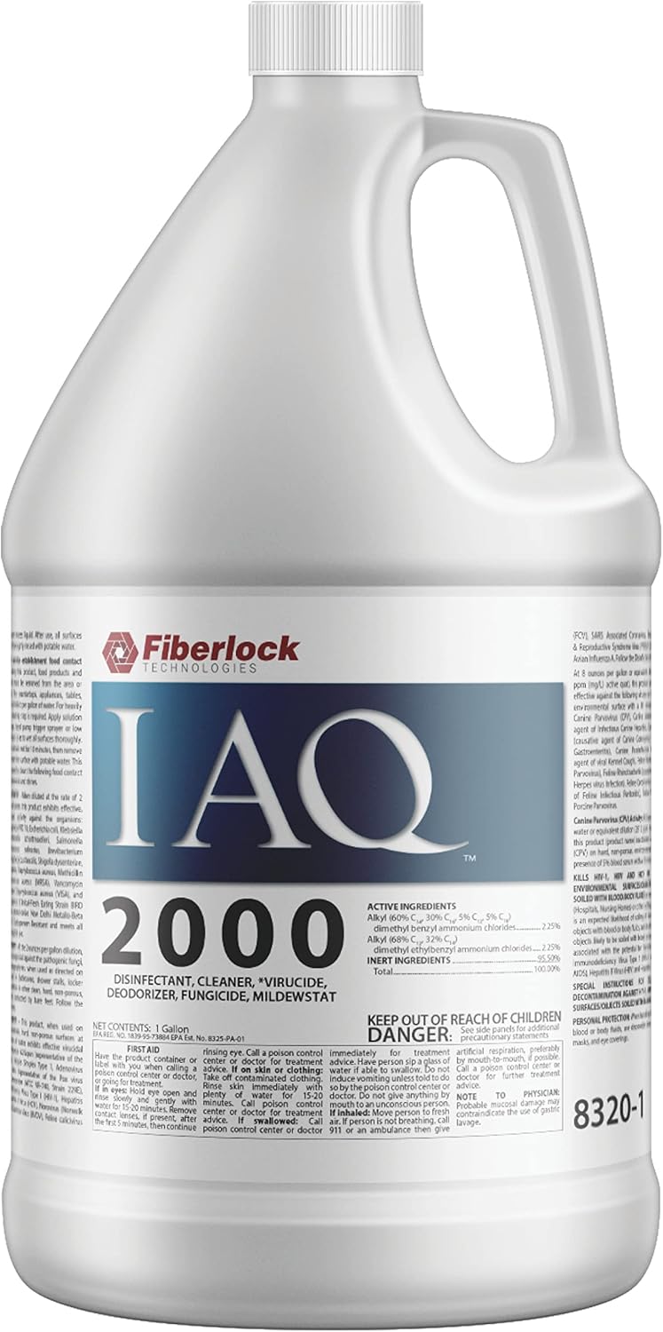 Fiberlock IAQ 2000 Disinfectant Fungicide Cleaner Concentrate 1 Gallon