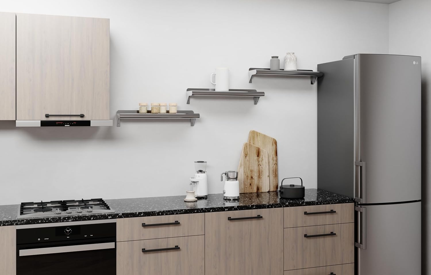 AmGood 6 x 24 Stainless Steel Wall Shelf NSF Approved