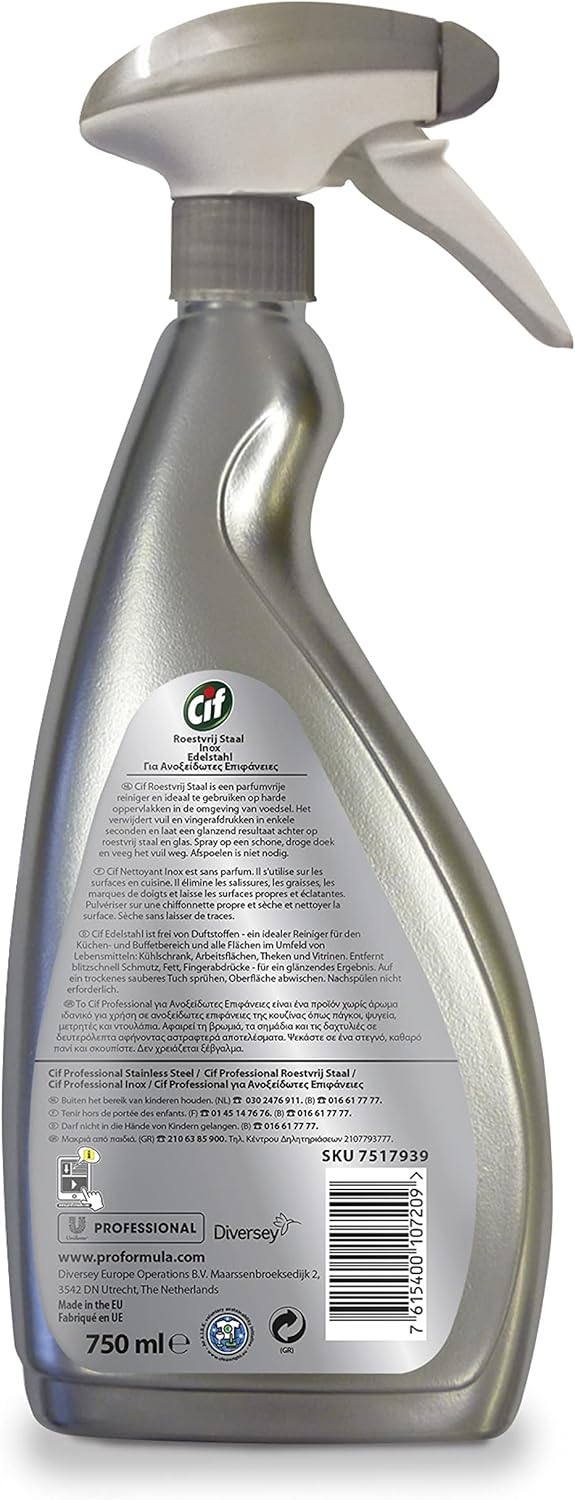 Cif Professional Stainless Steel Liquid Cleaner 750 ml