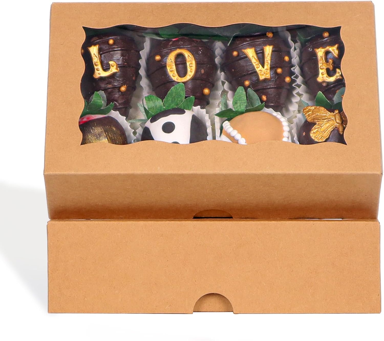 ROSPAKTEK 20pcs Brown Bakery Boxes for Treats