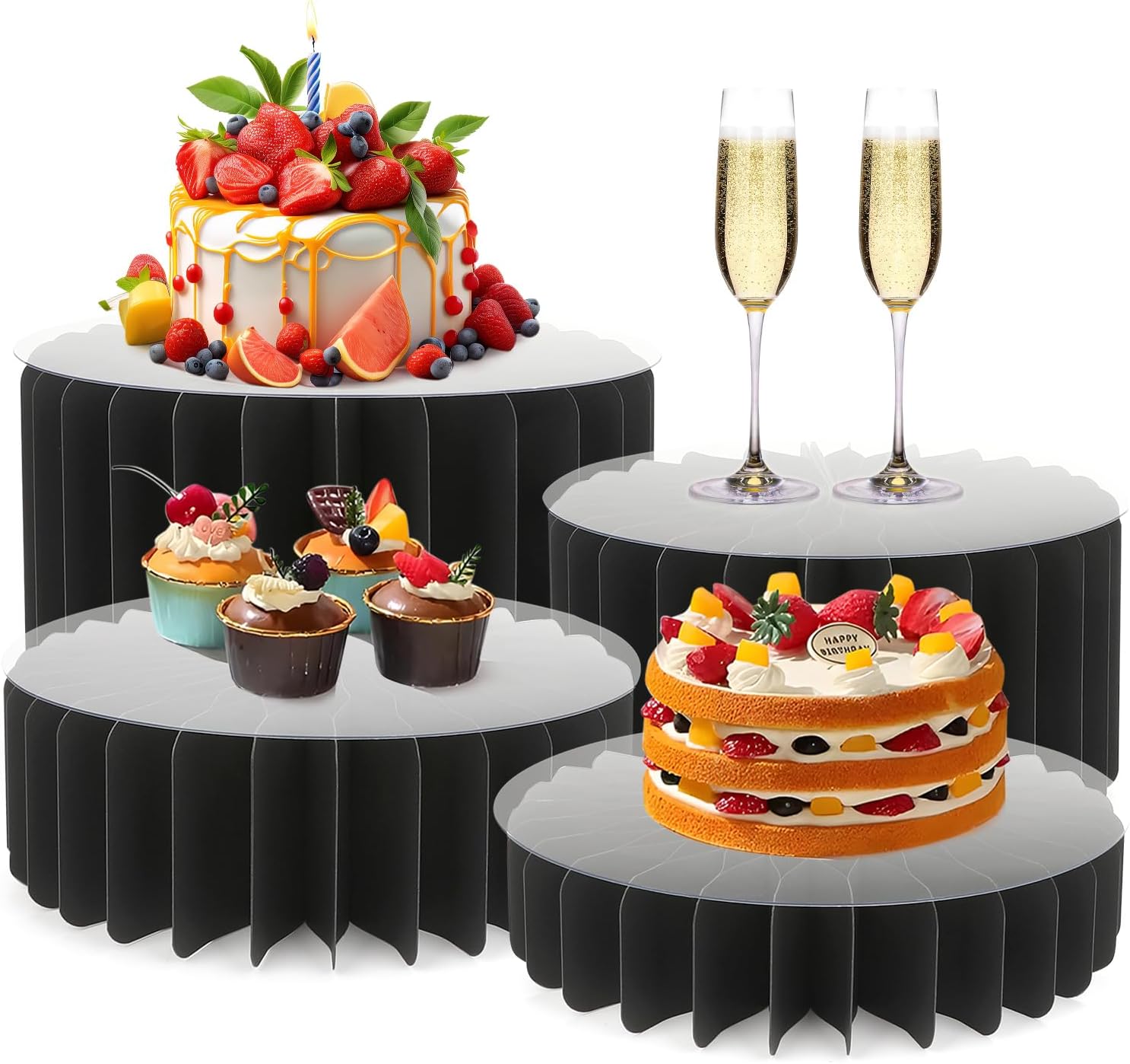 Buffet Risers Acrylic Display Stands for Party Tables