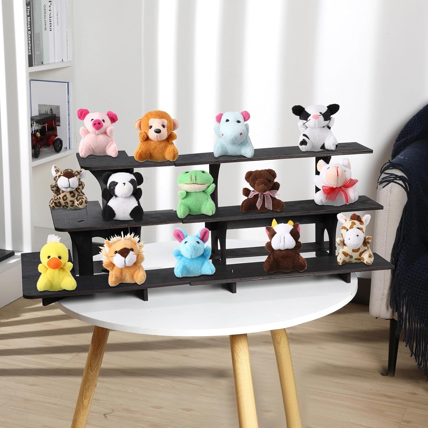 3 Pcs 3 Tiers Wooden Corner Display Stand