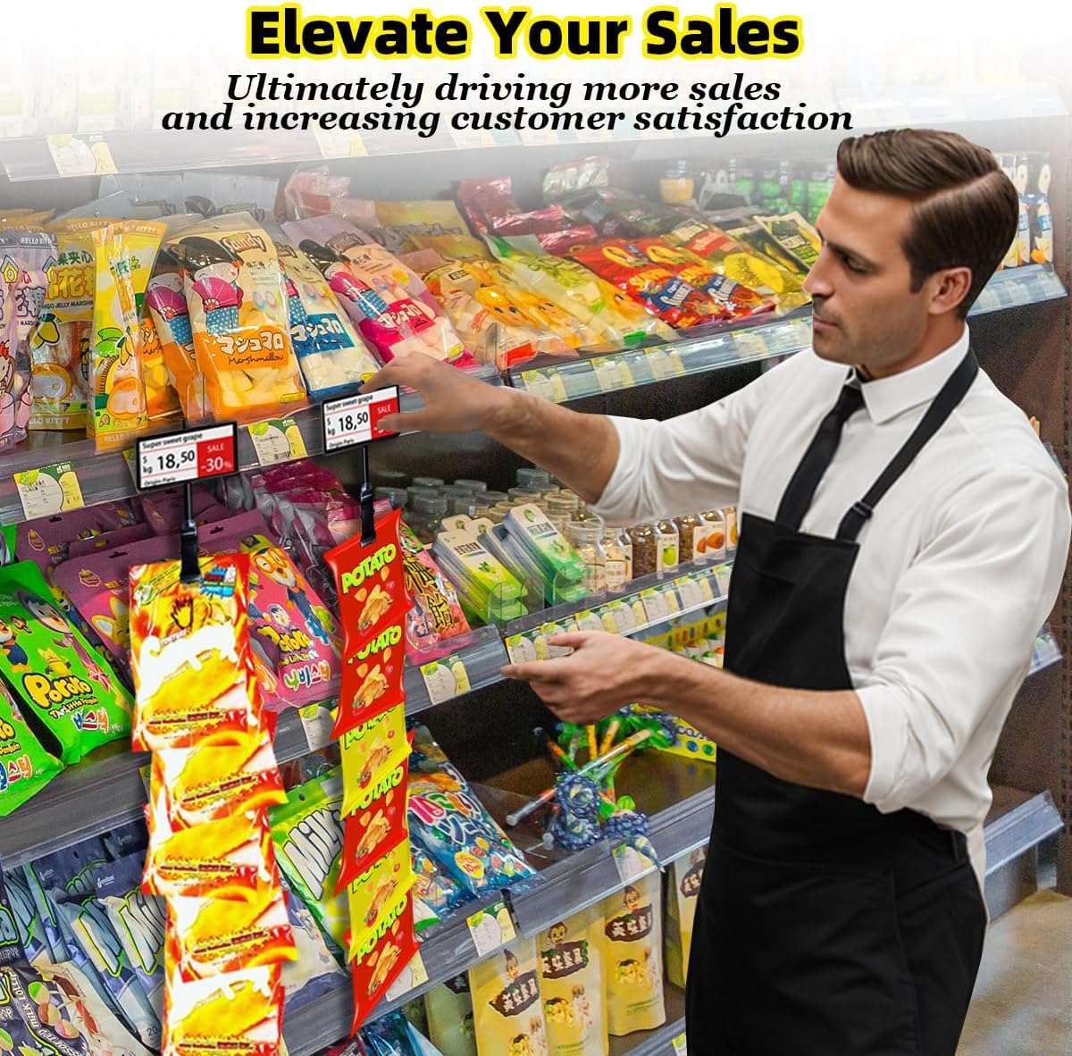 Hanging Merchandise Strips with Hooks for Retail Displays