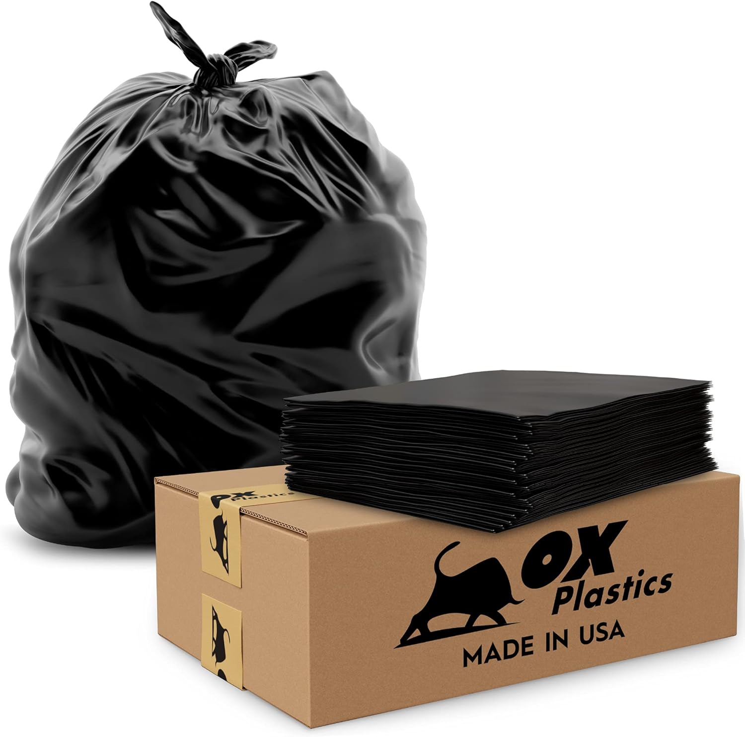 Trash Can Liners Bags 60 Gallon Extra Heavy Duty