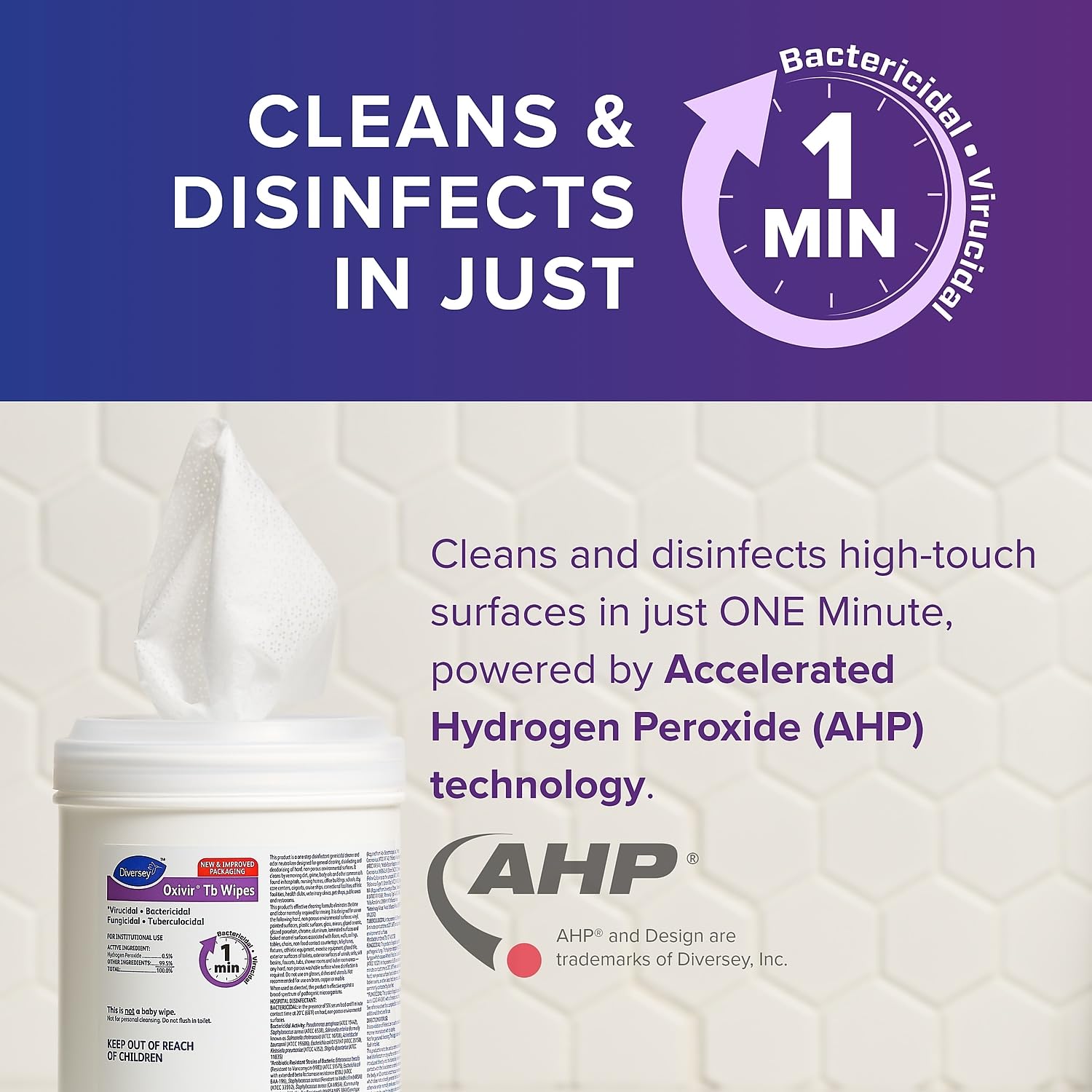 Oxivir Tb 4599516 Disinfectant Wipes 160 WipesCanister