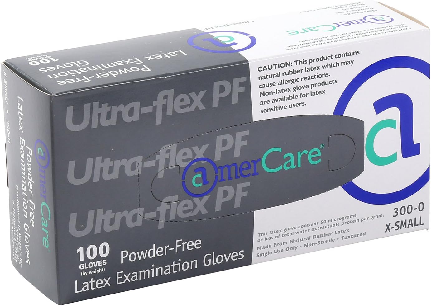 AmerCare Ultra Flex Powder Free Latex Exam Gloves