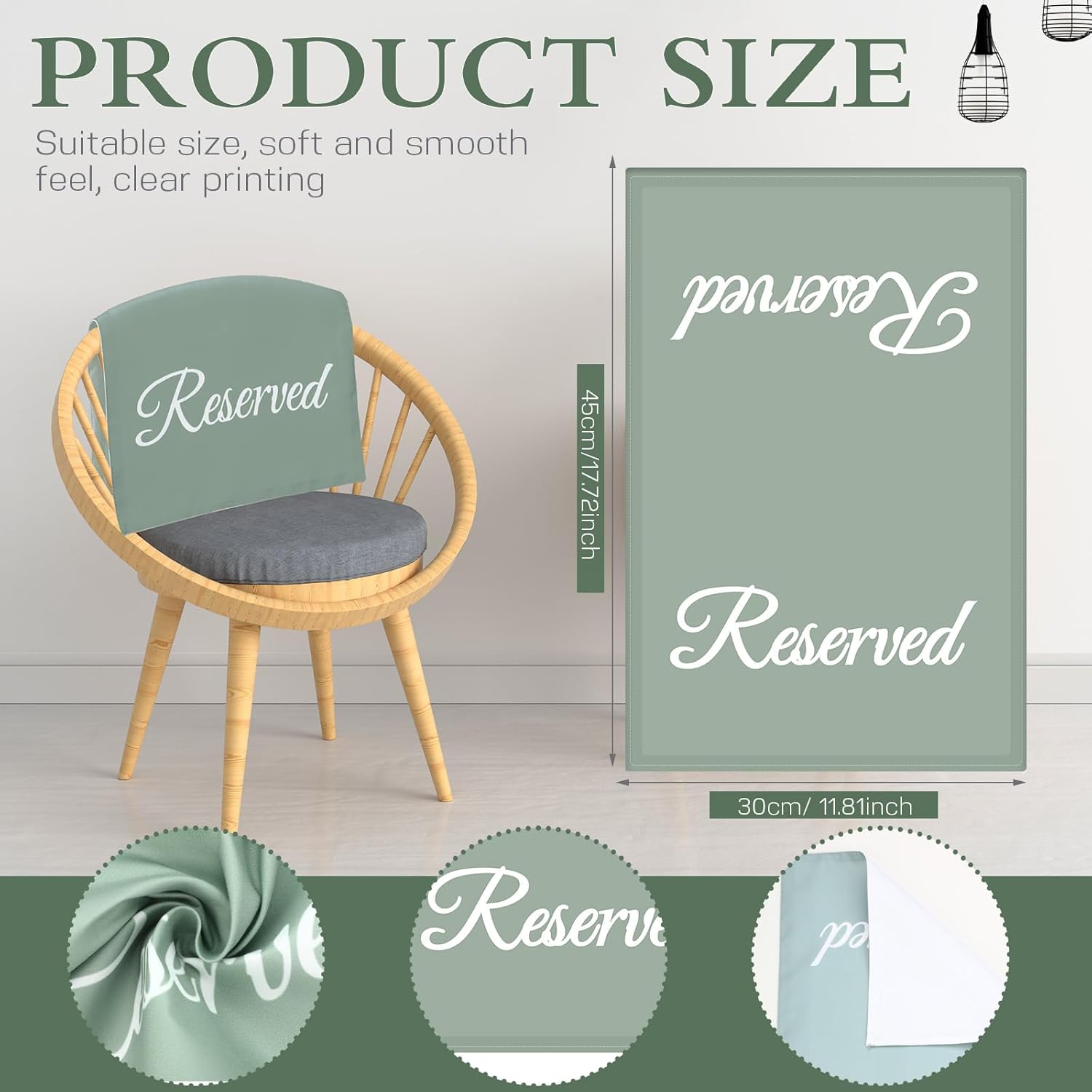 CHENGU 20 Pack Reserved Seating Signs 1181 x 1772 Inches Sage Green