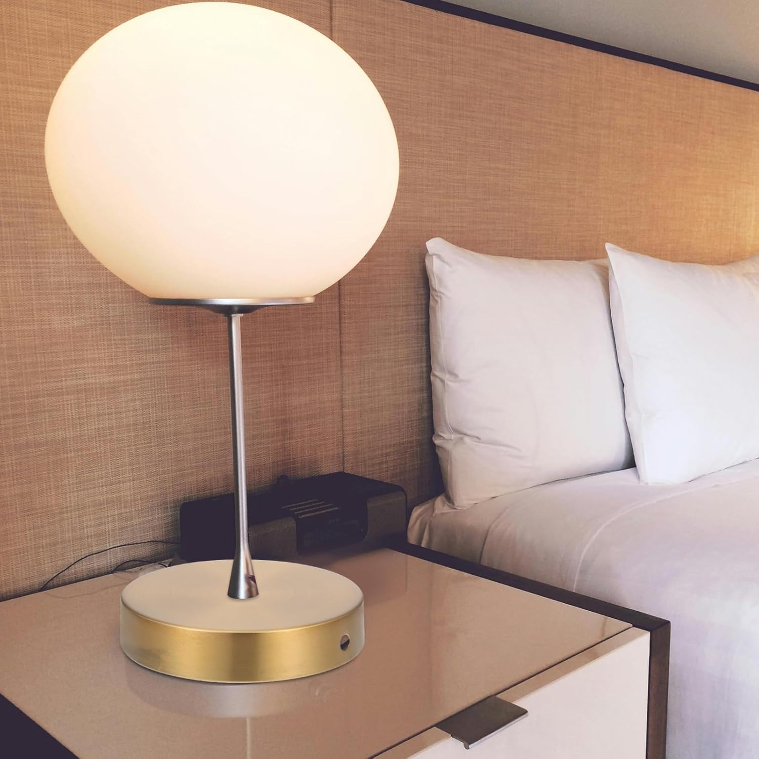 Amosfun Round Iron Table Lamp Base Universal Stand for Home Decor