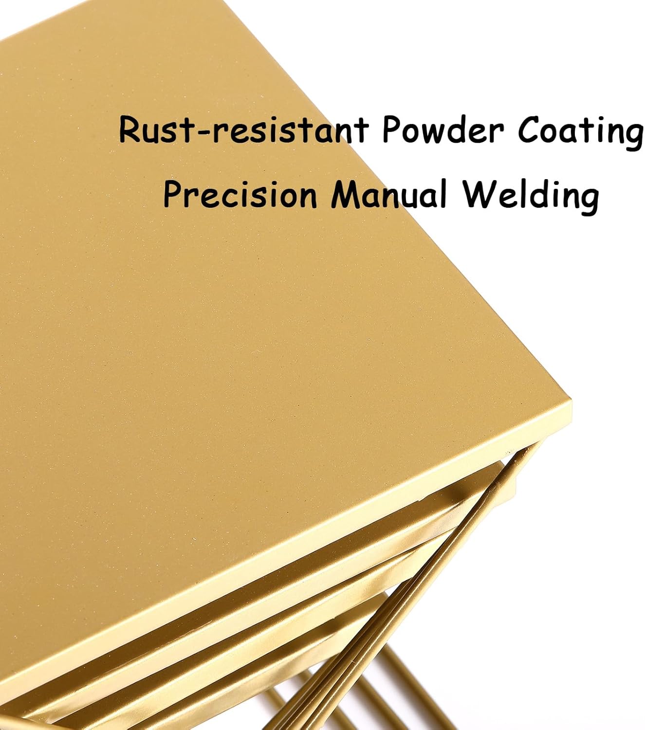 4 Piece Brass Square Display Risers Set