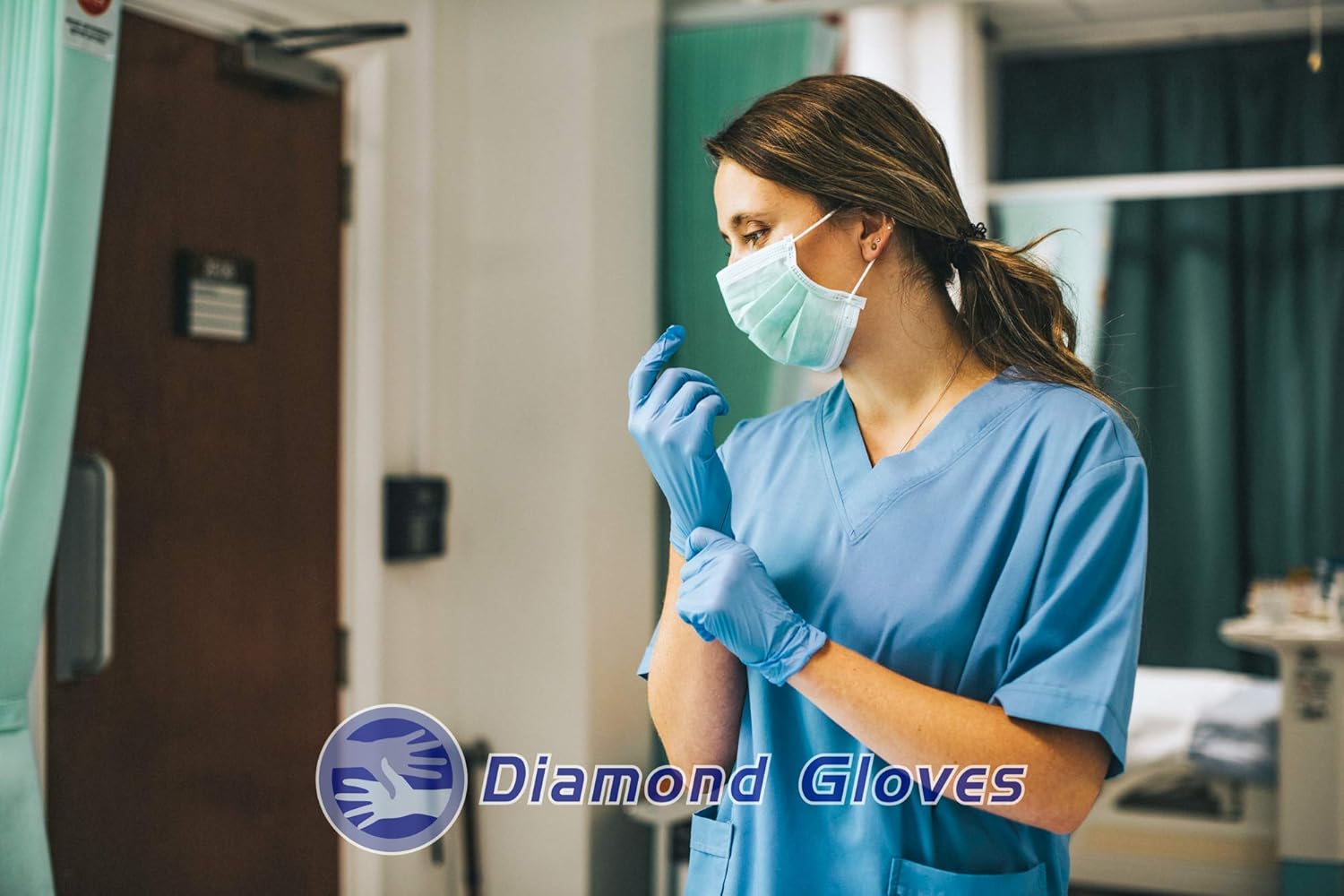 Diamond Gloves Nitrile Exam Powder Free Gloves 1000pcs Case
