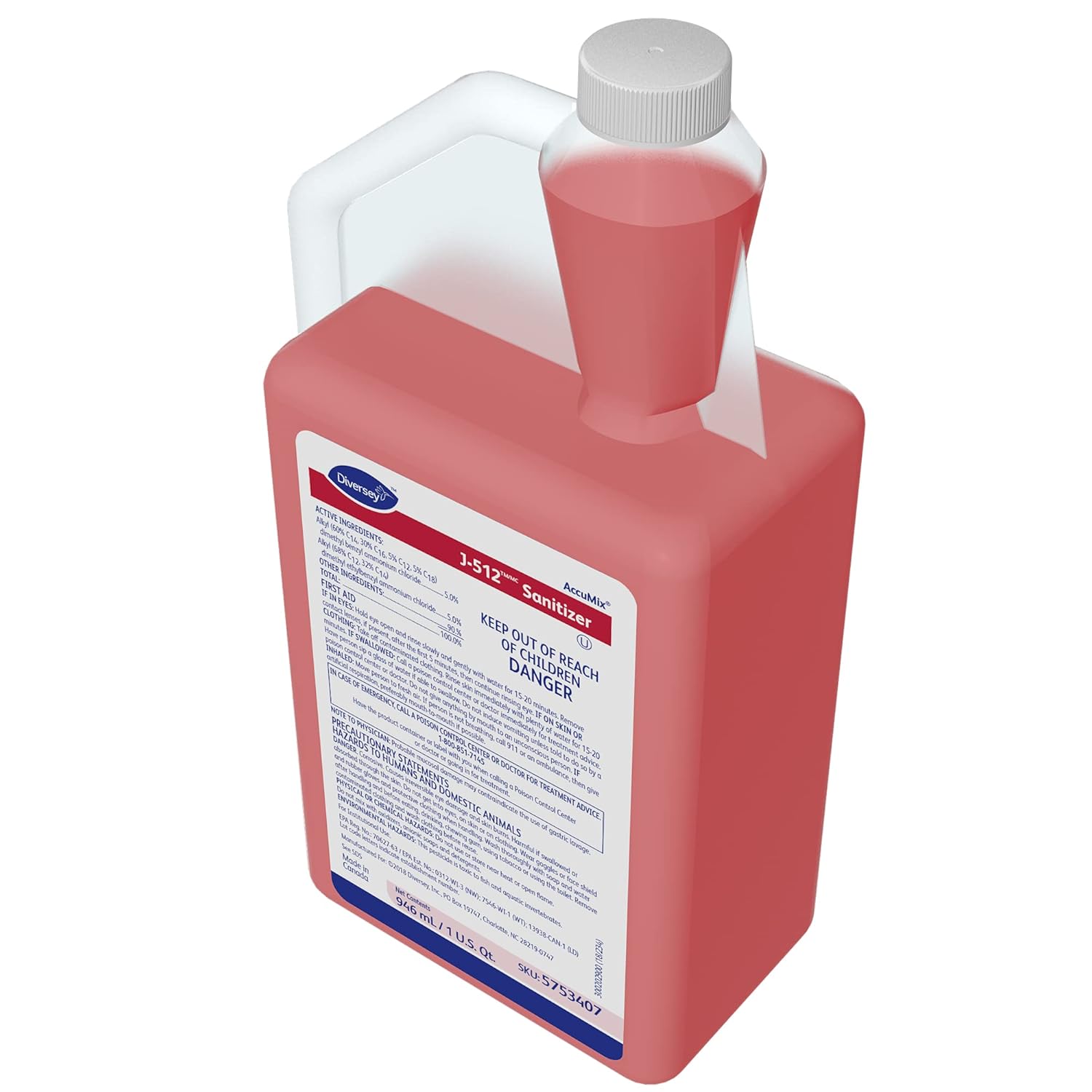 Diversey J-512 Sanitizer 32 Ounce No Rinse