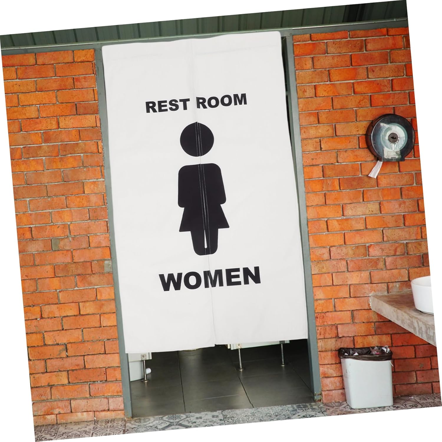 Zerodeko Public Restroom Privacy Curtain for Business Use