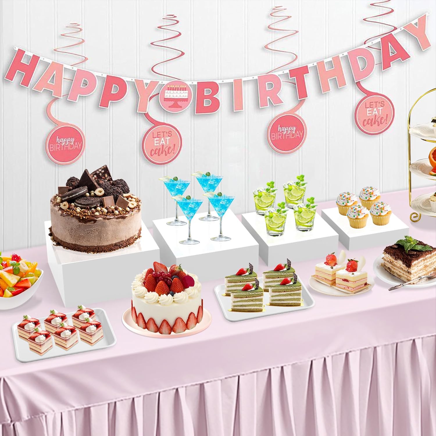 CHONOVO Buffet Risers Set of 6 Food Display Stands