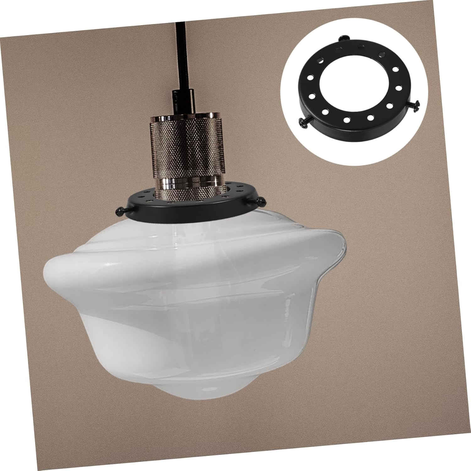 Mikikit 2pcs Ceiling Light Fixture Lamp Shade Ring Adapter for Socket Replacement
