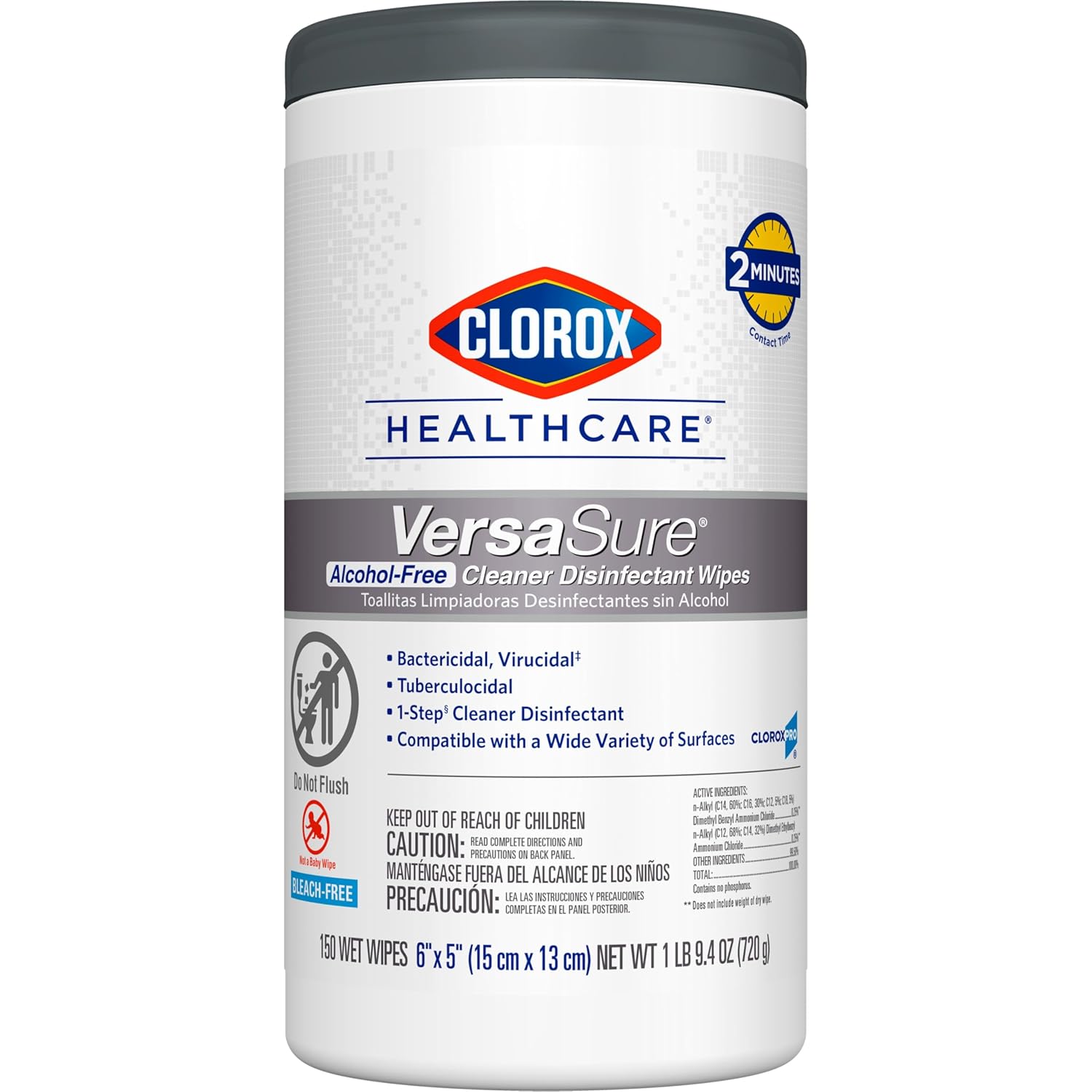 Clorox Healthcare VersaSure Cleaner Disinfectant Wipes 150 Count
