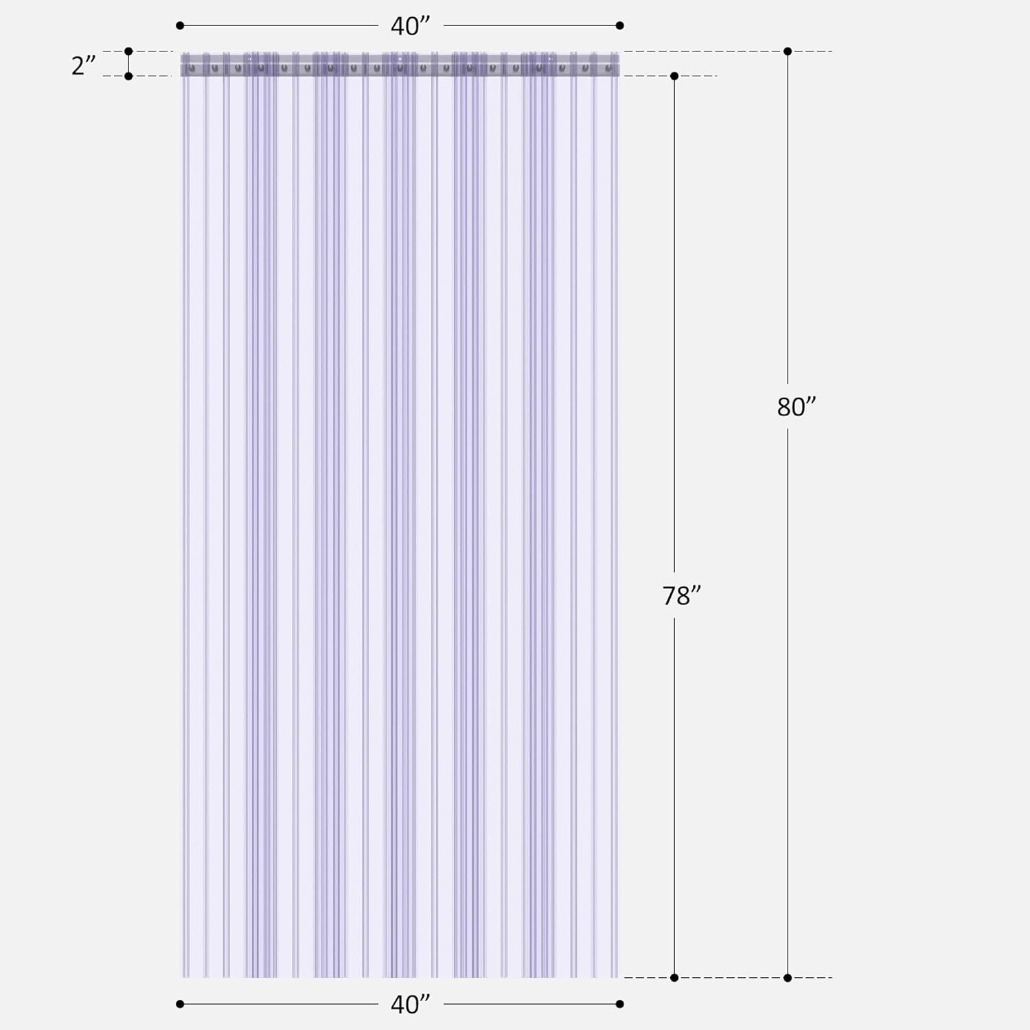 Awoco Aleco 40 W x 80 H Strip Curtain Door Kit