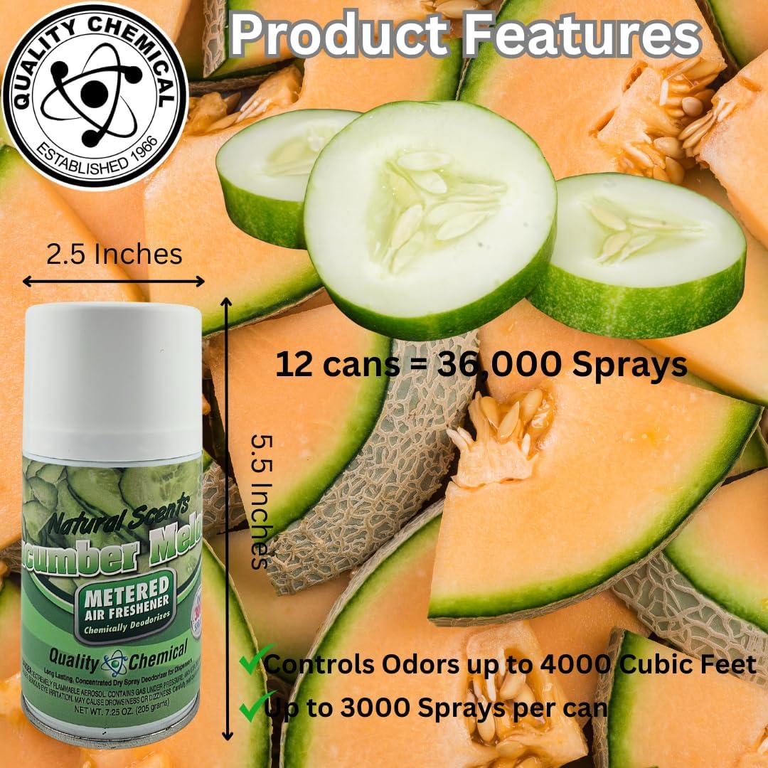 Quality Chemical Cucumber Melon Refill Can - 725 Oz Pack of 12