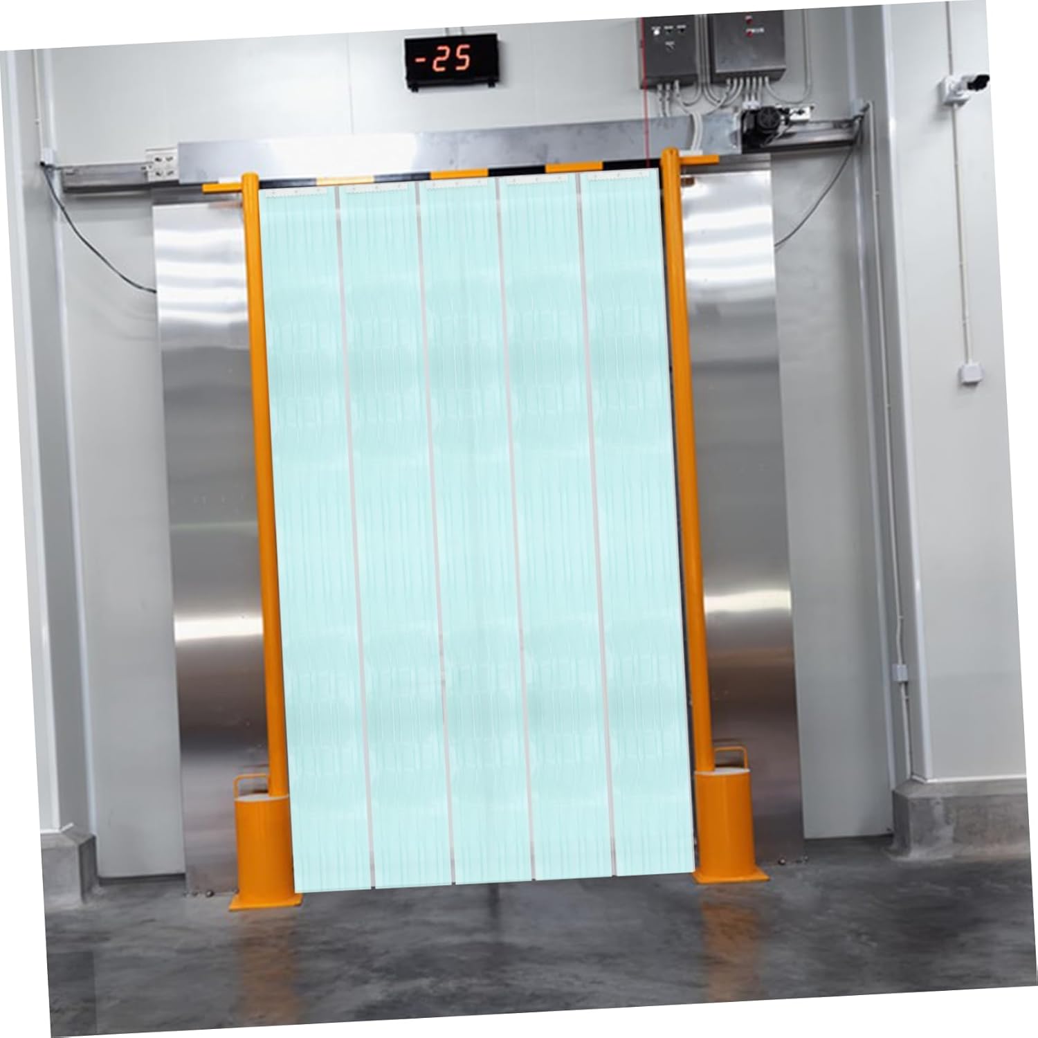 Ciieeo Semi Sheer PVC Strip Curtain for Classroom Shop and Freezer