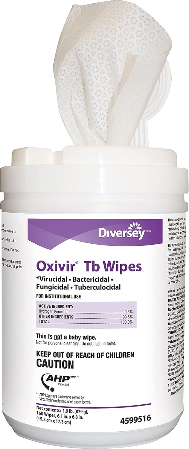 Oxivir Tb 4599516 Disinfectant Wipes 160 WipesCanister