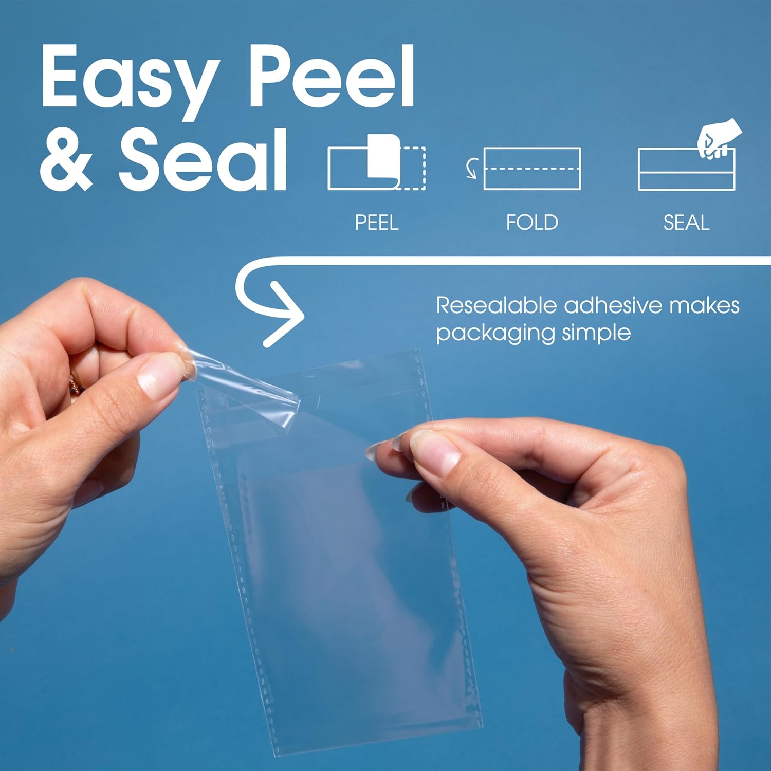 Spartan Industrial 5 X 7 Clear Self-Seal Cello Bags