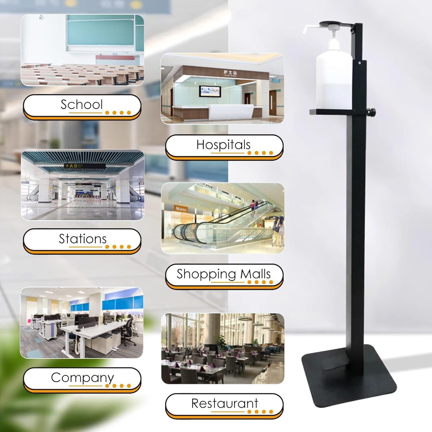 ERRULAN Touchless Hand Sanitizer Floor Stand