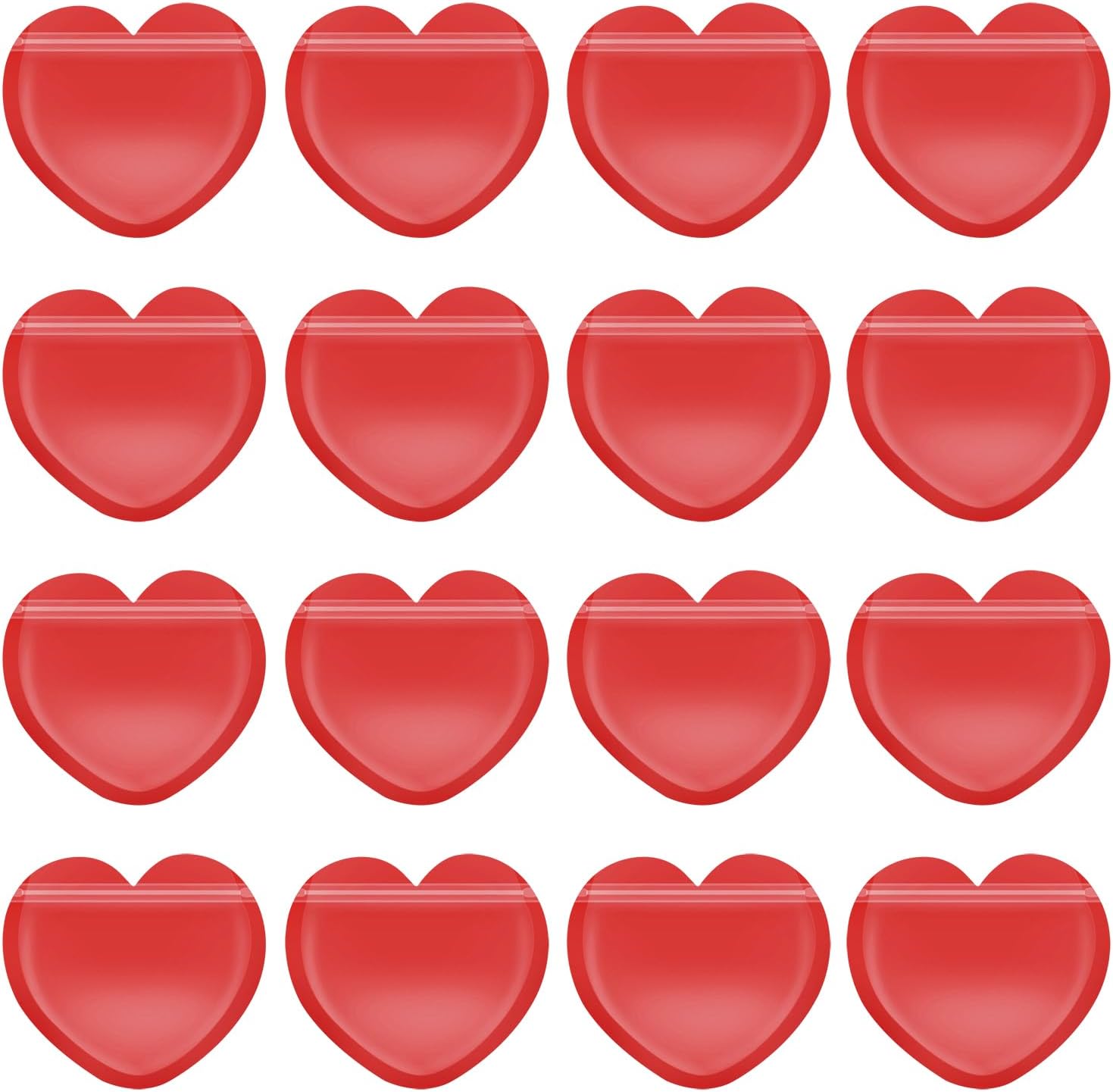 PPhtony Heart Shaped Jewelry Packaging Bags 50PCS Red