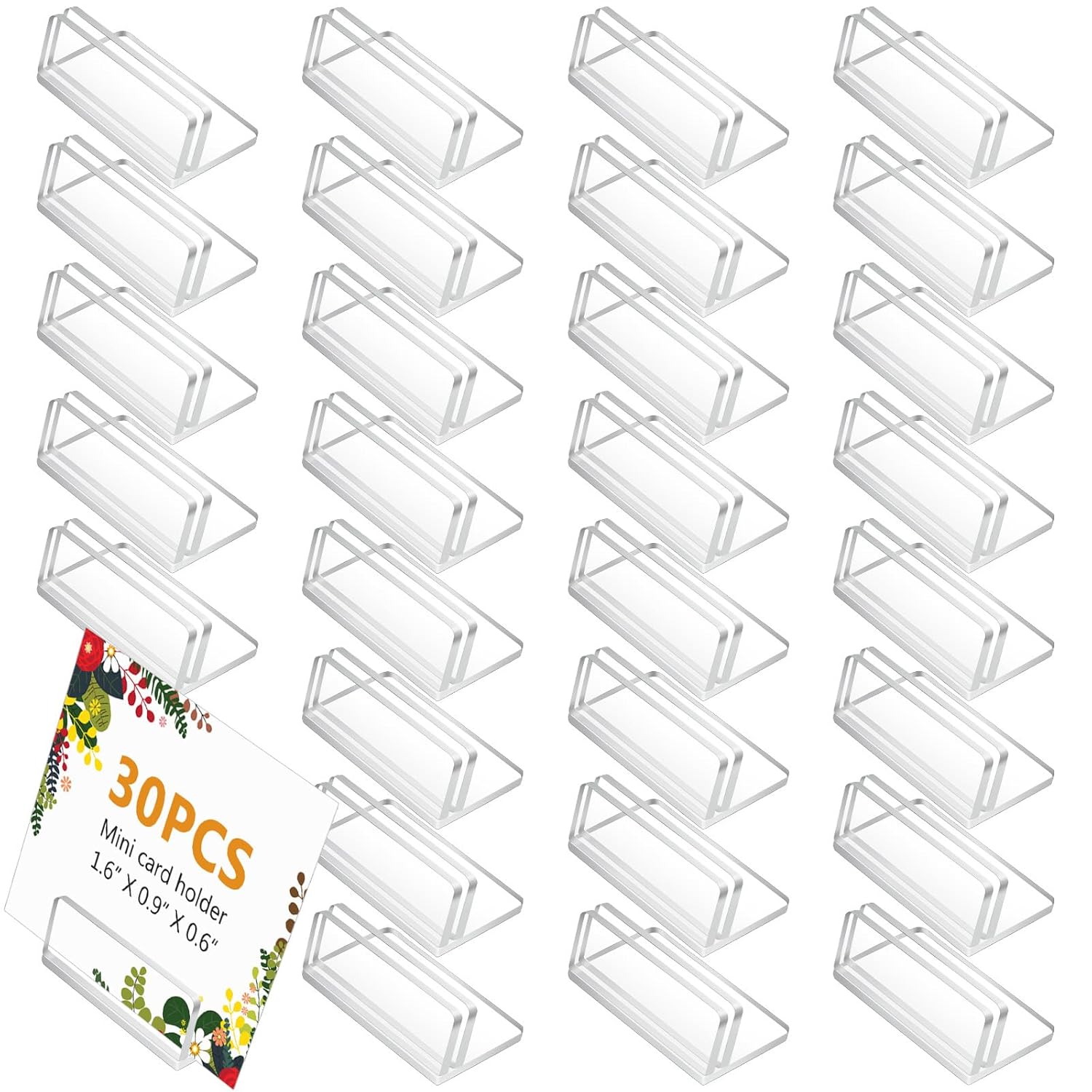 30 Pcs Acrylic Place Card Holders Sign Stand for Wedding Events
