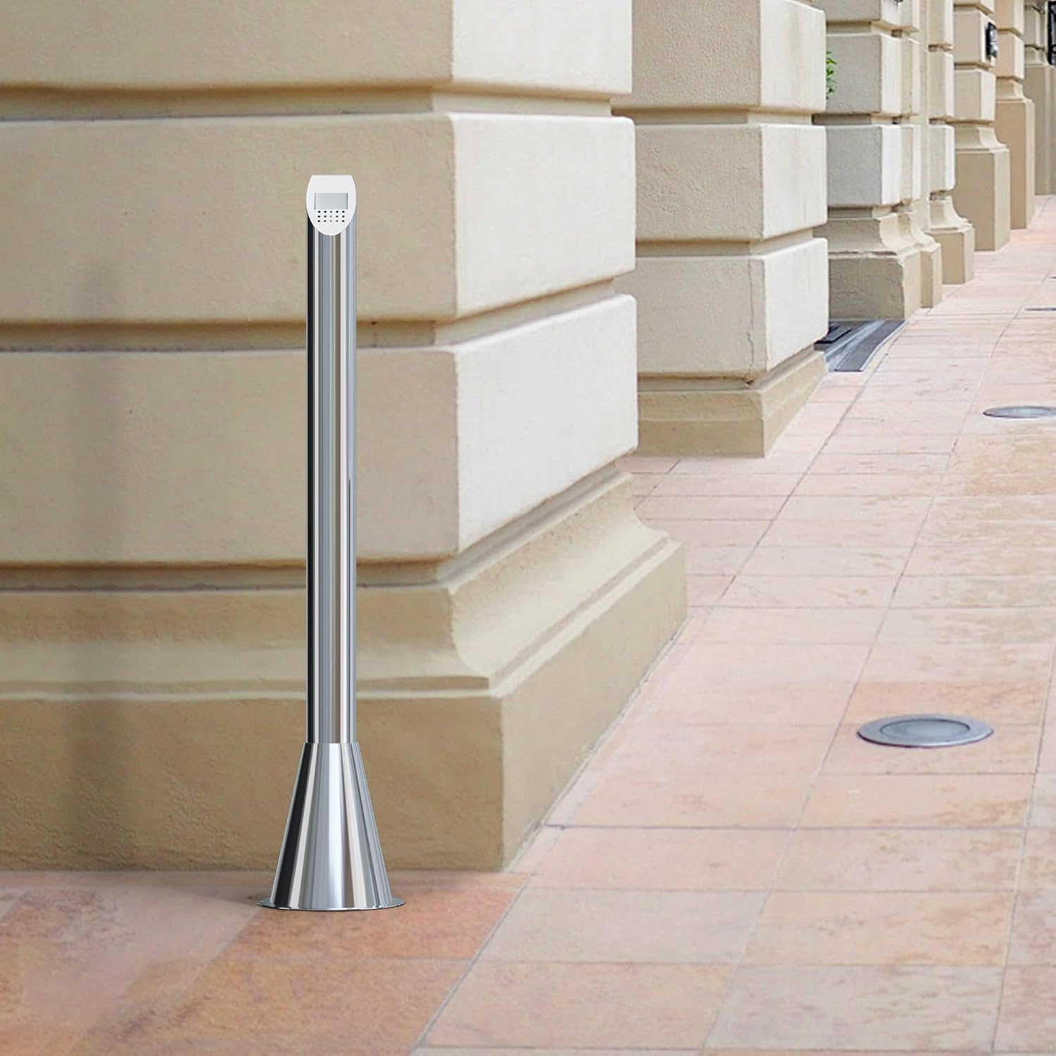 AIWFL Stainless Steel Lockable Trash Can for Outdoor Use