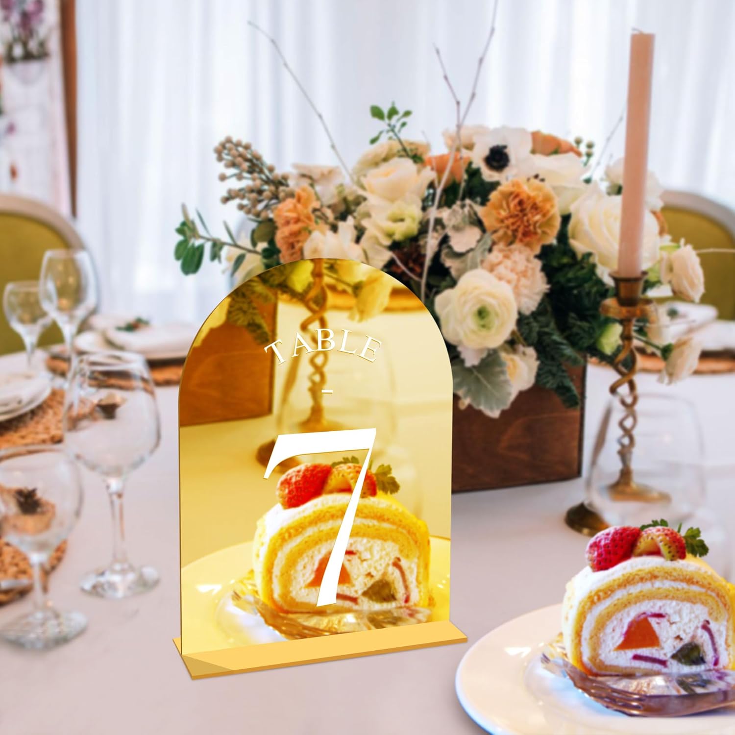 JOYIT Arch Wedding Table Numbers 1-20 with Stands
