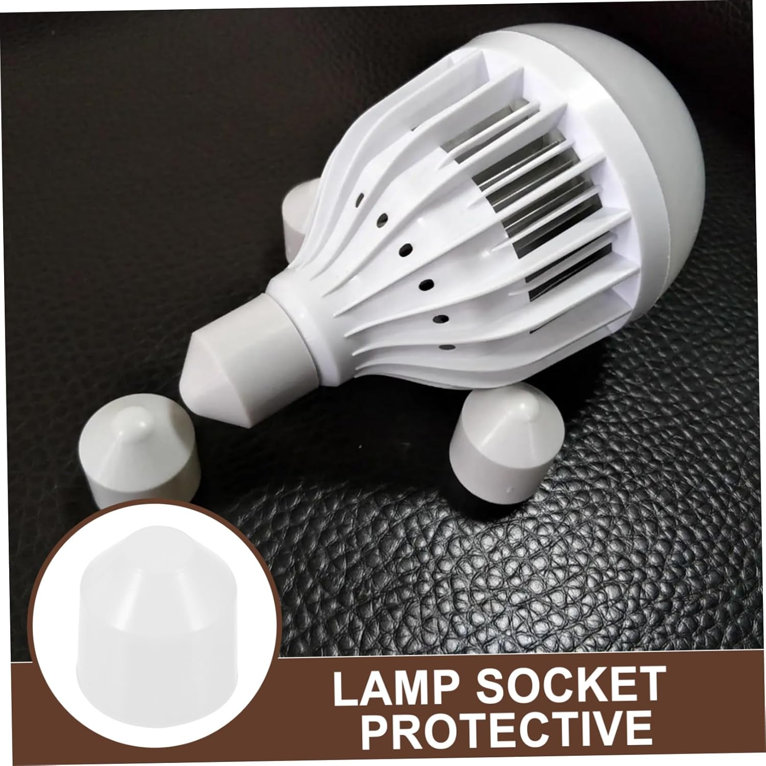 HOMSFOU 50pcs Lamp Holder Plastic Cover Decorative Finial