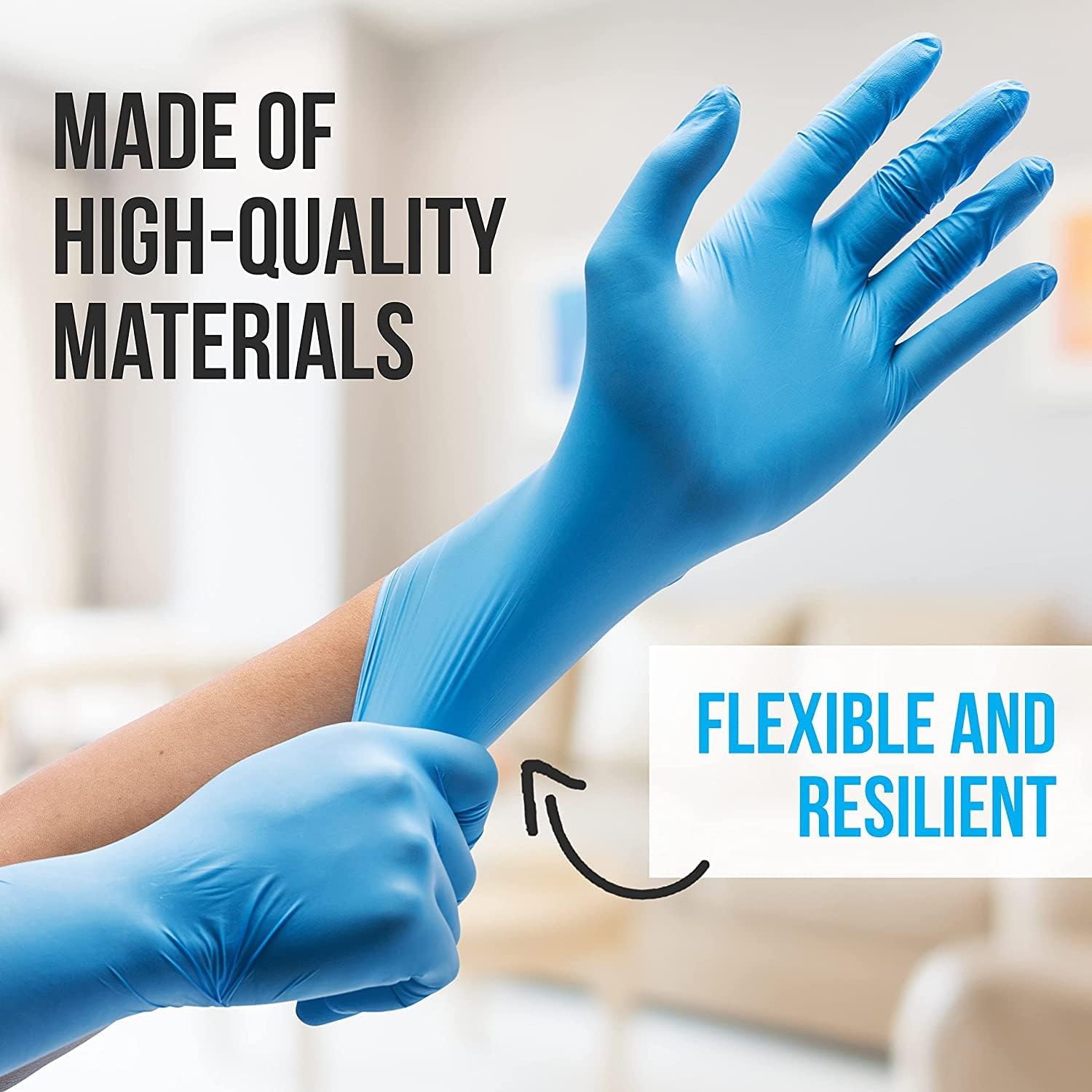 SYNGLO Nitrile Gloves 35 Mil Powder Free Latex Free Large