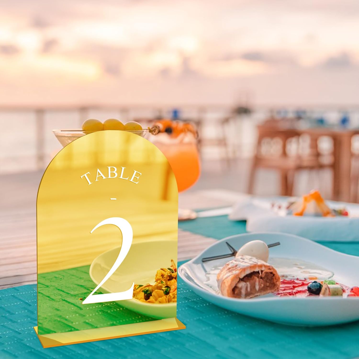 JOYIT Arch Wedding Table Numbers 1-20 with Stands
