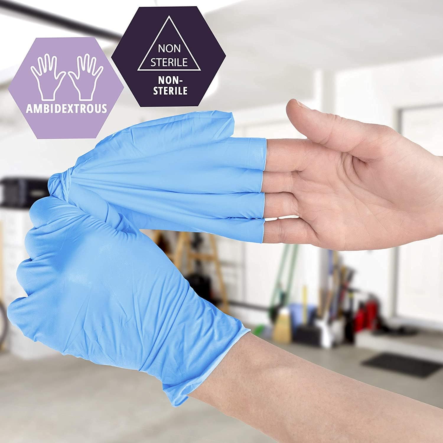 SYNGLO Nitrile Gloves 35 Mil Powder Free Latex Free Large