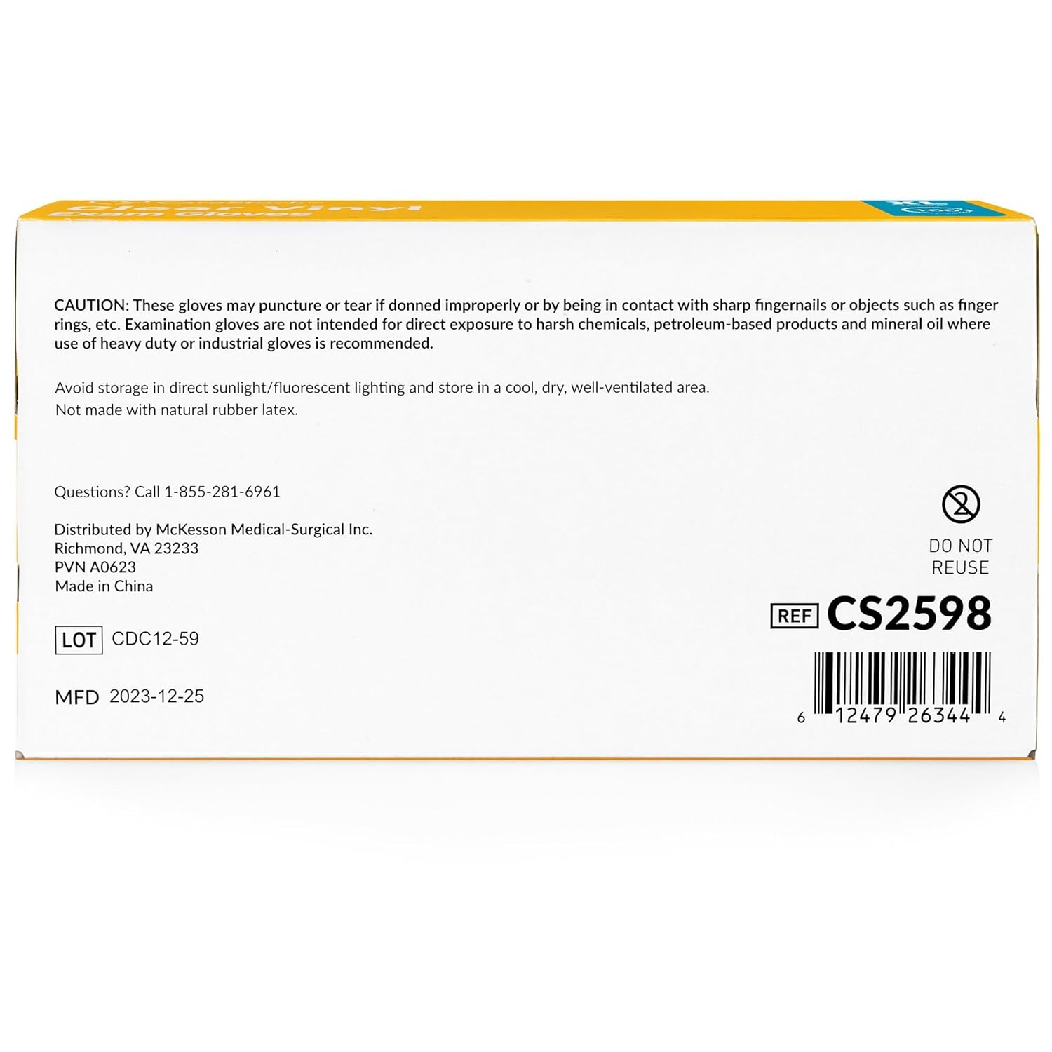Clear Vinyl Exam Gloves 100 Count X-Large