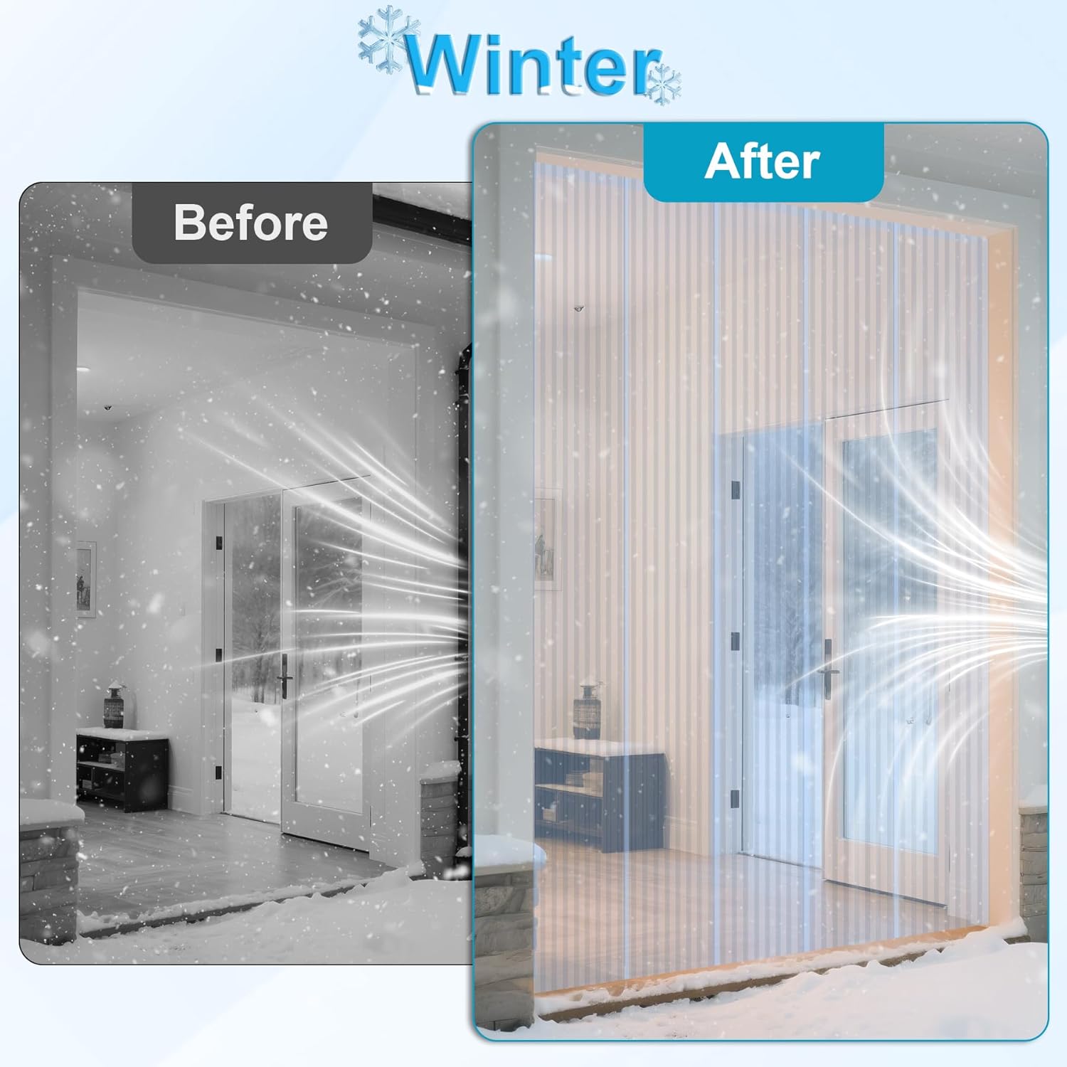 Toriexon Plastic Vinyl Strip Curtain 8 x 76